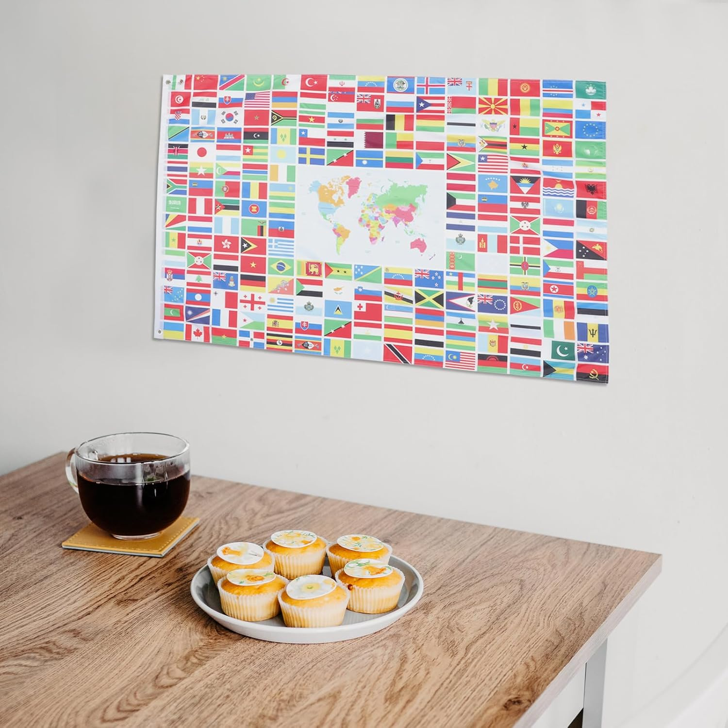 Alipis Flag Hanging National Banner Flag Banner Decoration National Flag Banner Decorative World Flag Banners Backdrop World Flag Banner Wall Decor Large World Flag Banner image number 2