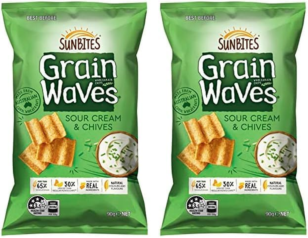 Grainwaves Chips Sour Cream & Chives 90G image number 1