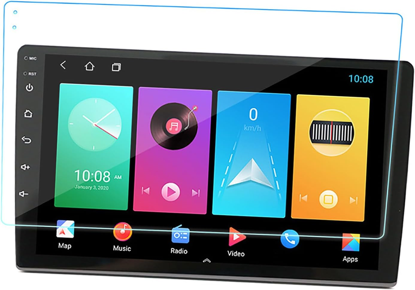 Navigation Screen Protector anti Glare anti Fingerprint Tempered Film for Car Touch Screen (10 Inch) image number 4