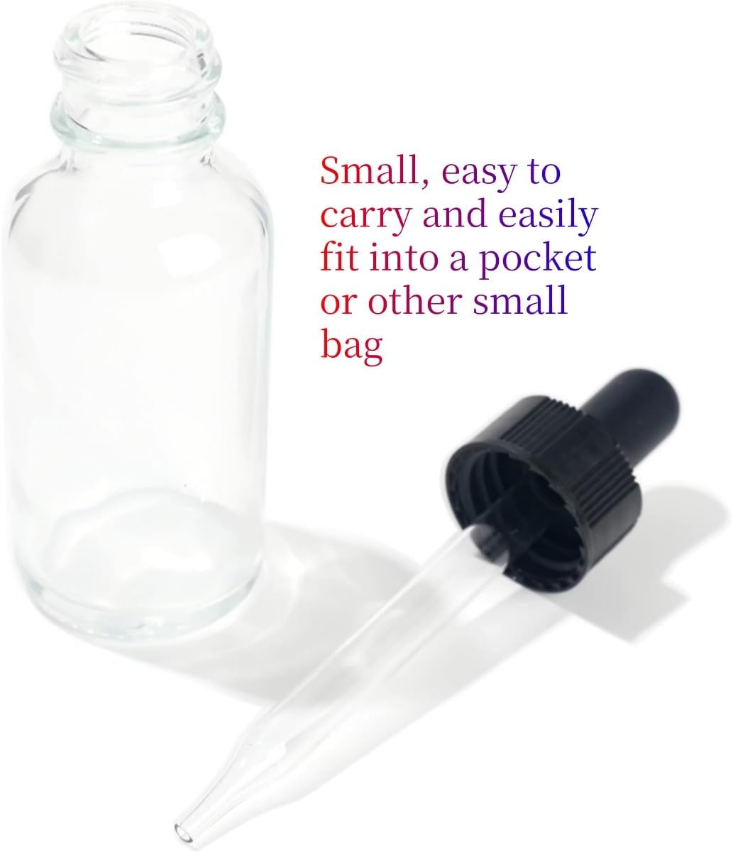 Clear Boston round Glass Bottle, Divided Bottle (Transparent/ 120 Ml with Droppers/ 2 Pcs) image number 5