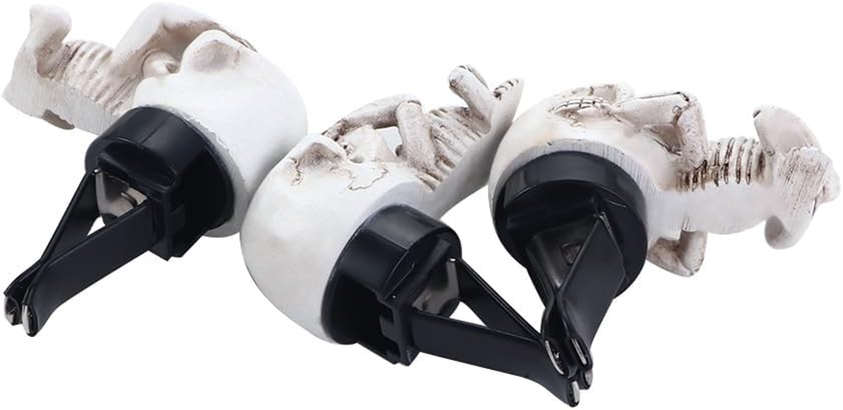 Vctitil 3Pc Car Air Freshener Ghost Head Car Fragrance Ornament Auto Interior Decoration Resin Skeleton Car Air Conditioning Vent Perfume Diffuser image number 2