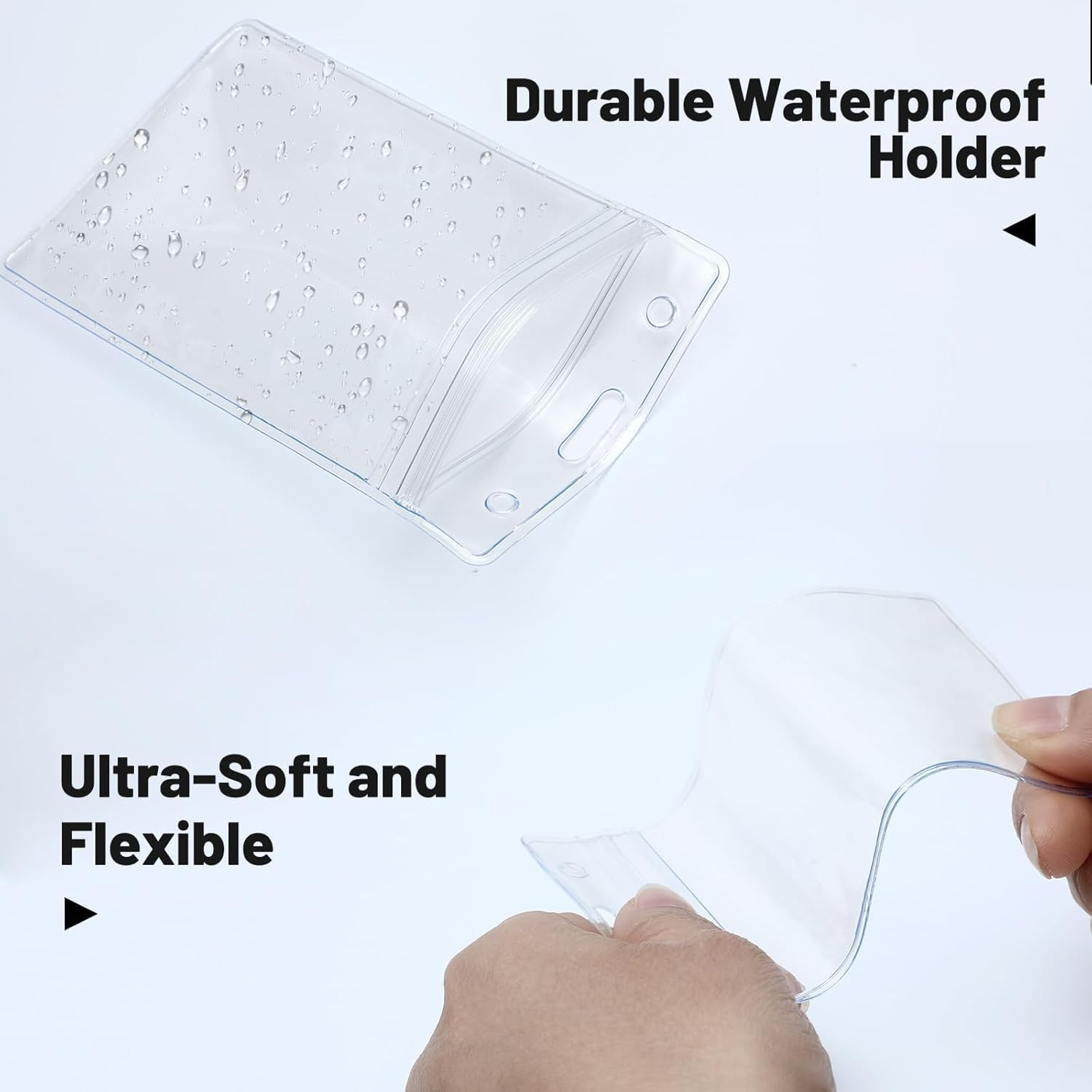 ID Badge Holder Lanyards with Clear Plastic Card Holder, 12 Pack, Red AUPOINT image number 3