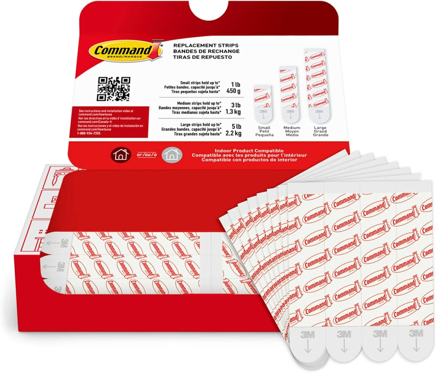 Command GP023-20NA Value Pack Refill Strips, Large, White image number 5