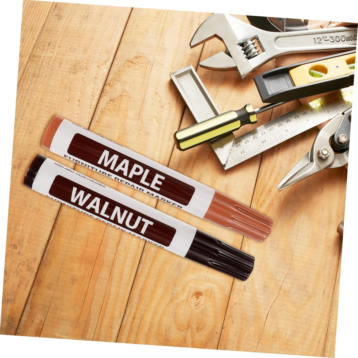 8Pcs Furniture Repair Stain Pen Scratch Repair Markers for Hardwood Floor