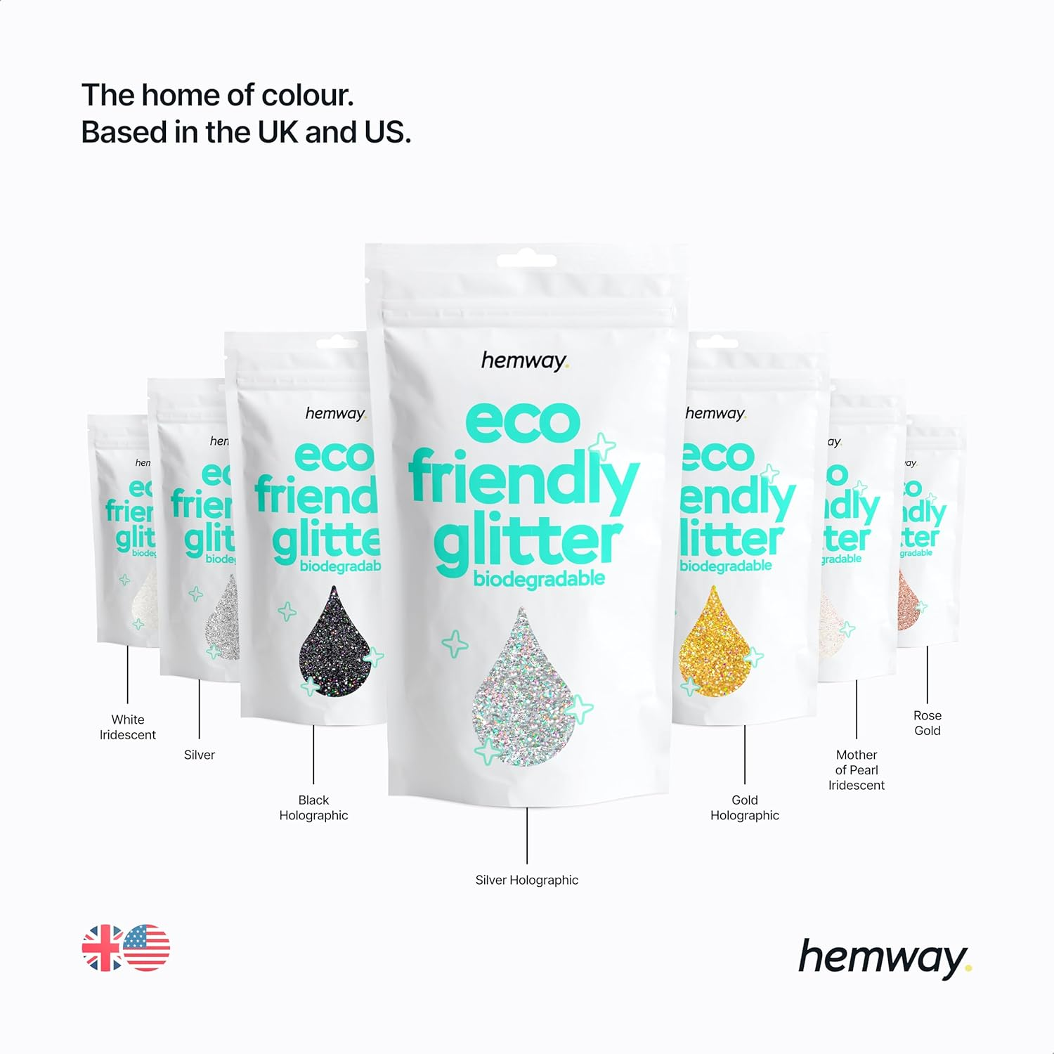 Hemway Eco Friendly Biodegradable Glitter 100G / 3.5Oz Bio Cosmetic Safe Sparkle Vegan for Face, Eyeshadow, Body, Hair, Nail and Festival Makeup, Craft - 1/40" 0.025" 0.6Mm - Silver Holographic image number 5
