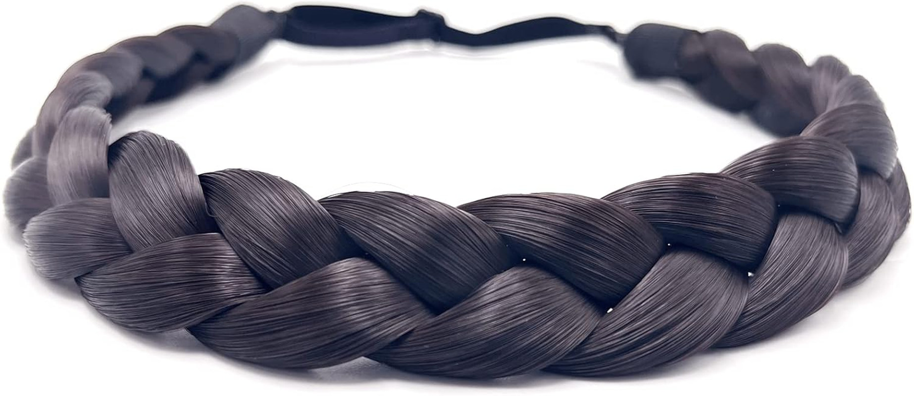 TOECWEGR Braid Headband 3 Strands Synthetic Braided Hair Headbands Stretch Plaited Hair Headbands Hairpiece Fashion Girl Costume Hair Accessories