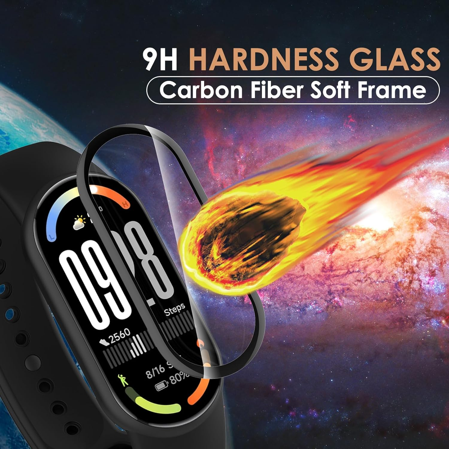 Hianjoo 6 PCS Screen Protectors Compatible with Xiaomi Smart Band 10, Premium Soft TPU Screen Film Protectors Compatible with Xiaomi Smart Band 10 image number 2