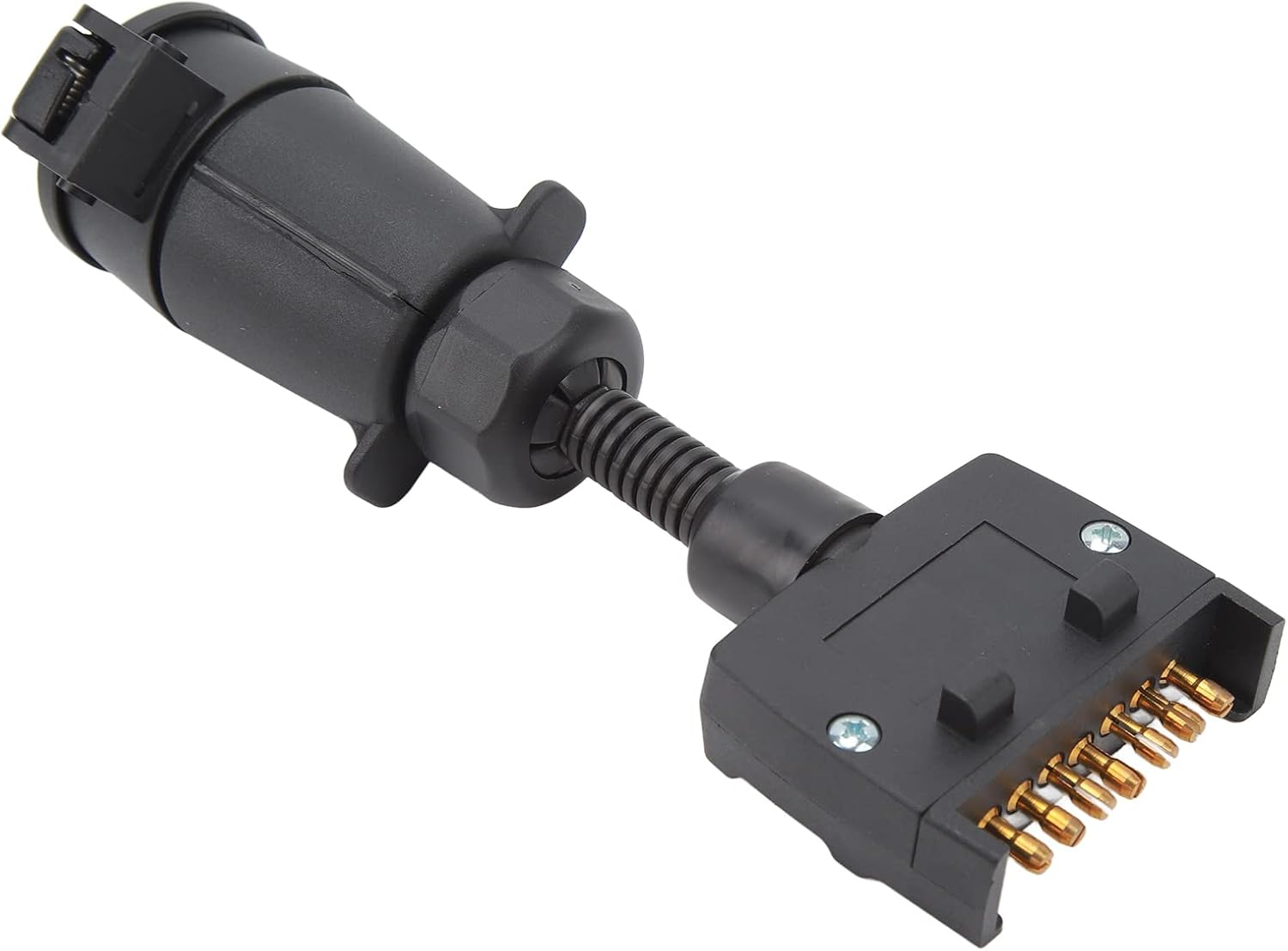 Trailer Adapter Plug Waterproof 7 Pin round Female to Flat Male High Durability Wiring Connector Caravan Boat image number 3