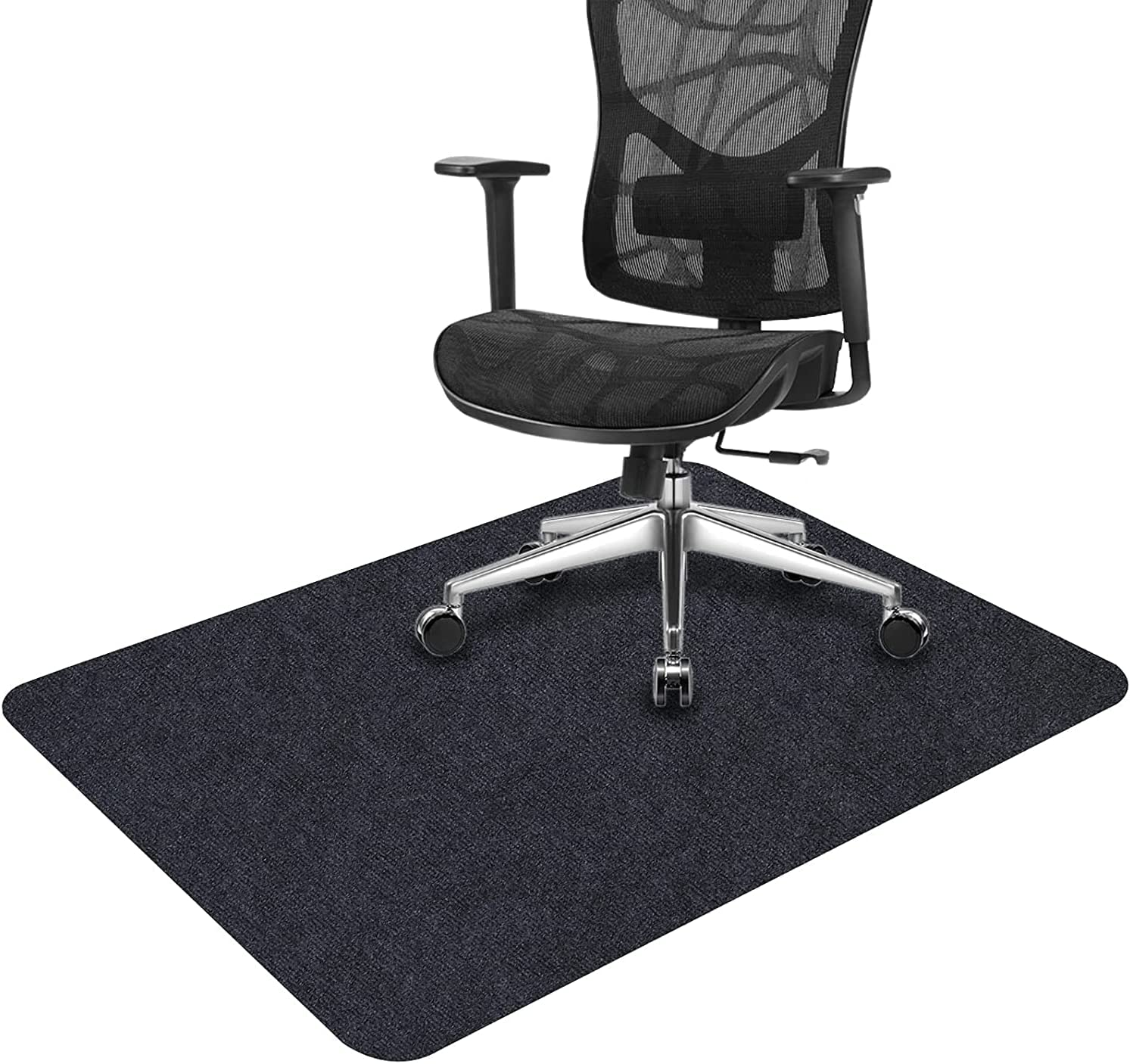 Office Chair Mat for Hardwood Floor, 55"X35" Floor Protector Mats, Non-Slip Desk Chair Mat for Rolling Chair,90*140Cm, Folded Package (Gray)