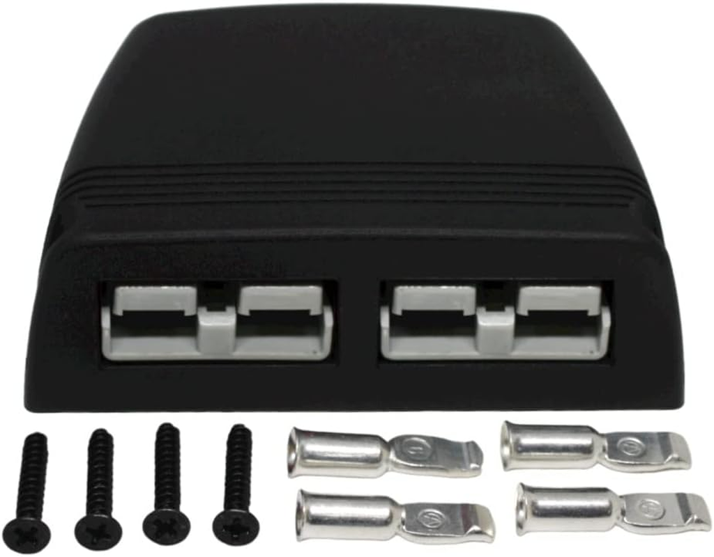 Anderson Plug Dual Flush Mount SB50 + 2 X SB50 Anderson Plug in Grey image number 1