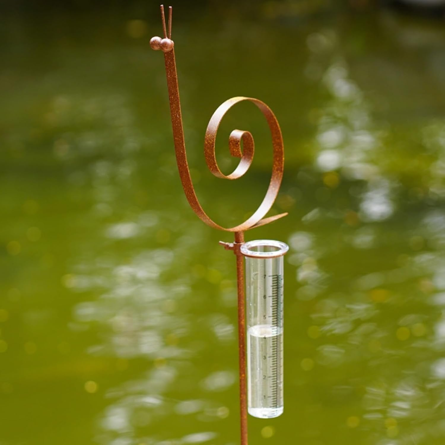 Decorative Raingauge &ndash; Snail Shape Garden Stake, Rustproof Rainmeter | Outdoor Yard Raingauge, Fun Decorative Stake for Balcony Patio Lawn Flower Bed Garden Plant Water Measurement image number 6