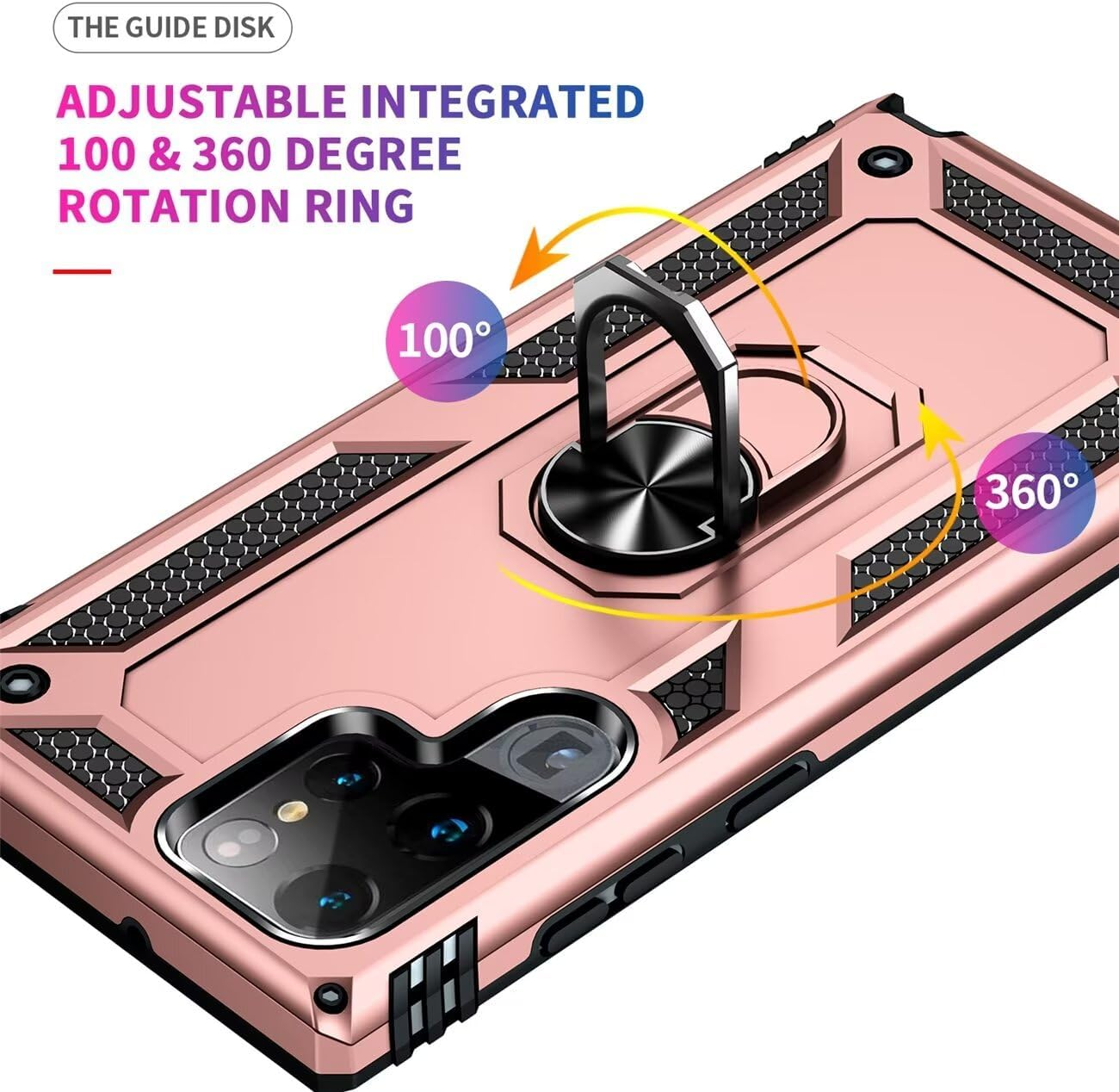 CLYDITE Case for Samsung Galaxy S22 Ultra Case Rose Gold Mobile Phone Case with Anti-Spy Privacy Protection Film Privacy Screen Protector image number 5