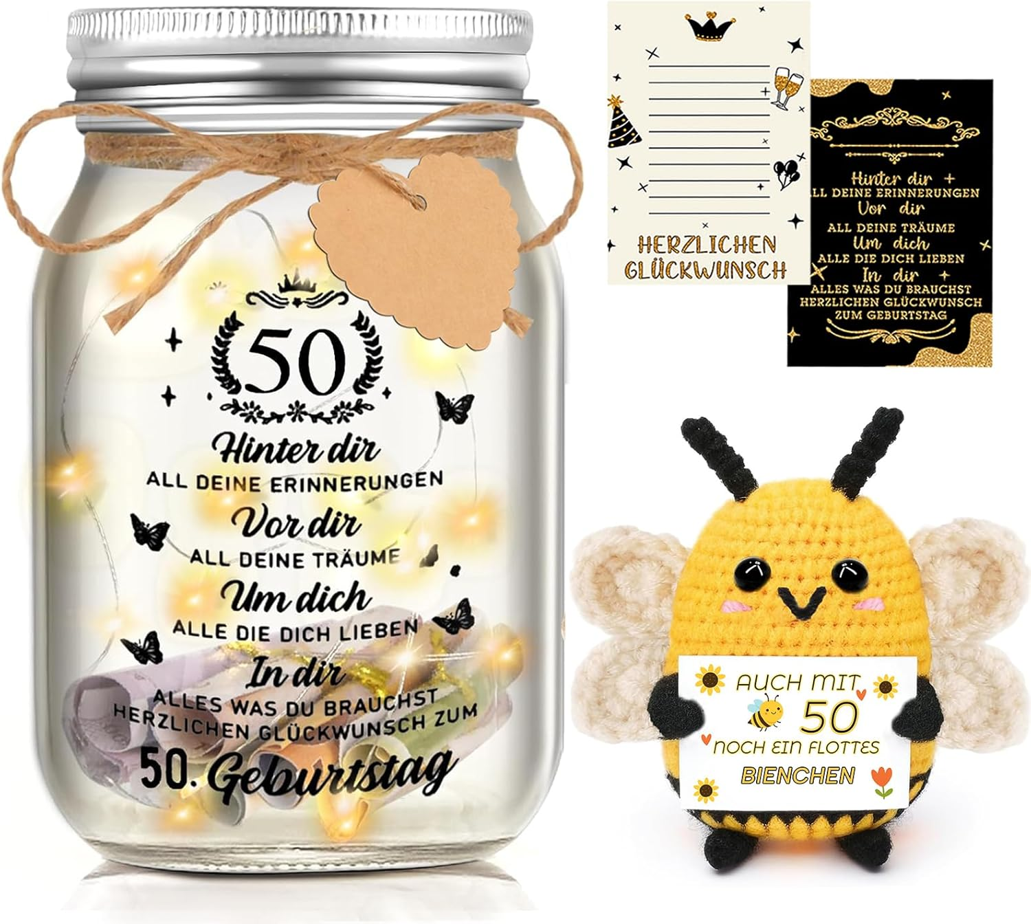 Gifts for 18Th Birthday Girl Boy Bottle Light with Positive Potato Bee Money Gifts Birthday 18Th Birthday Money Gifts Packaging Pocket Hug Positive Lucky Charm Bee