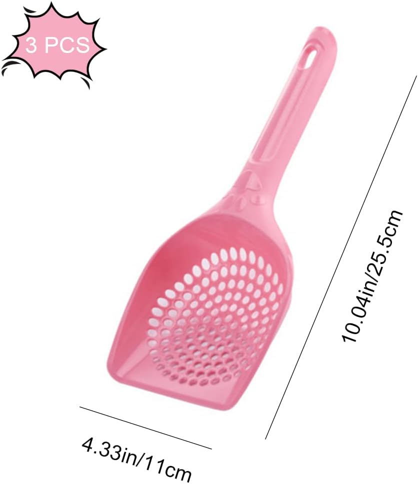 3 Pack Long Handle Cat Litter Scoop Cat Litter Shovel Kitten Cleaning Tool for Sifting Kitty Litter image number 6
