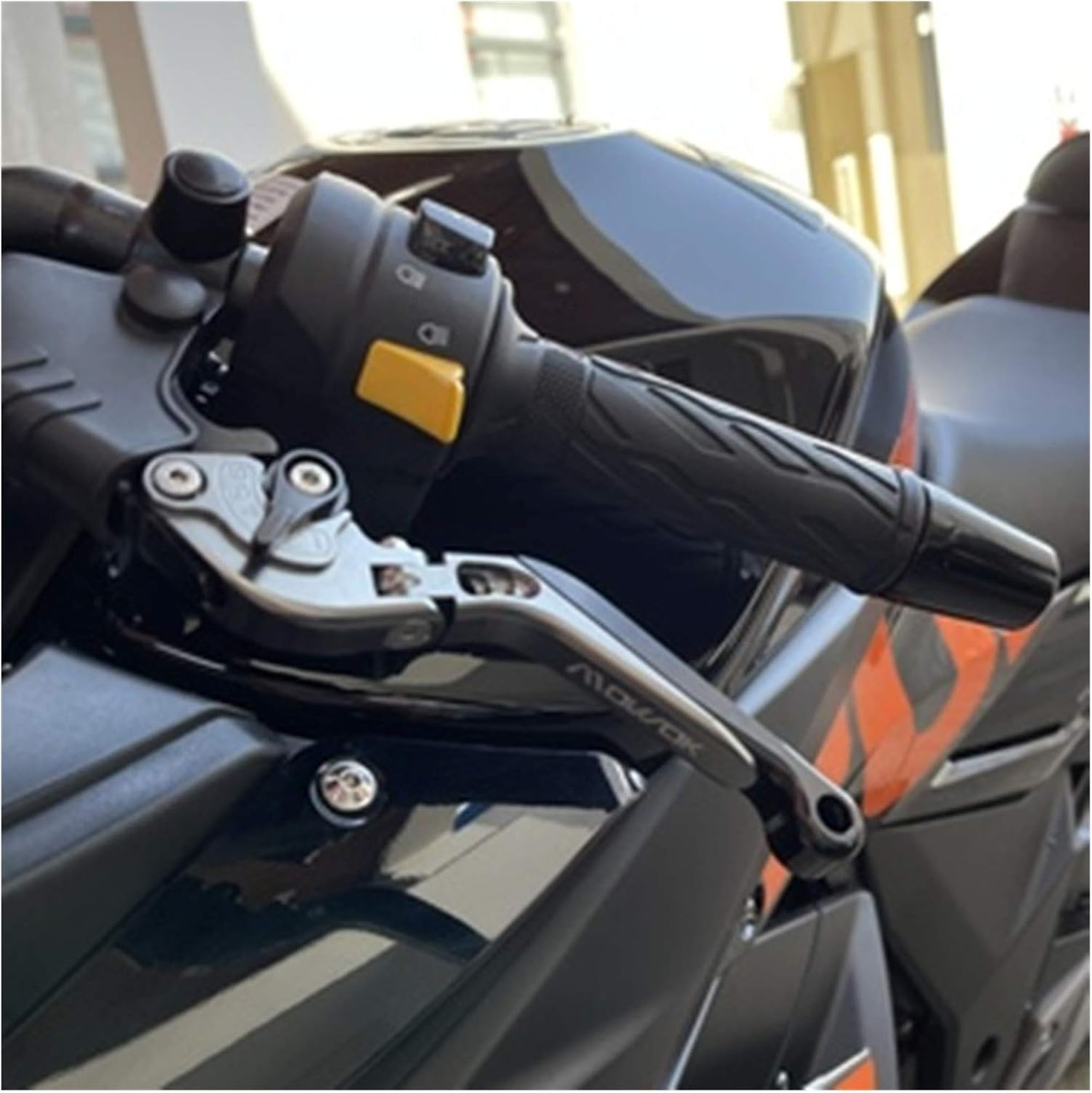 Motorbike Brake Clutch Lever for Kawa&Saki ER-5 ER5 2004-2005 Motorcycle CNC Adjustable Foldable Brake Clutch Lever Handle Grips Set (Color : 9, Size : ER5) image number 2