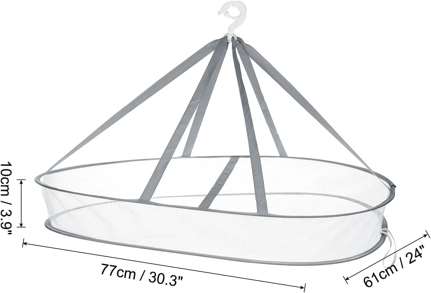Limcryspp Double-Layer Clothes Drying Rack, Foldable Mesh Drying Rack, Foldable Hanging Net Dryer, Underwear, Etc image number 4
