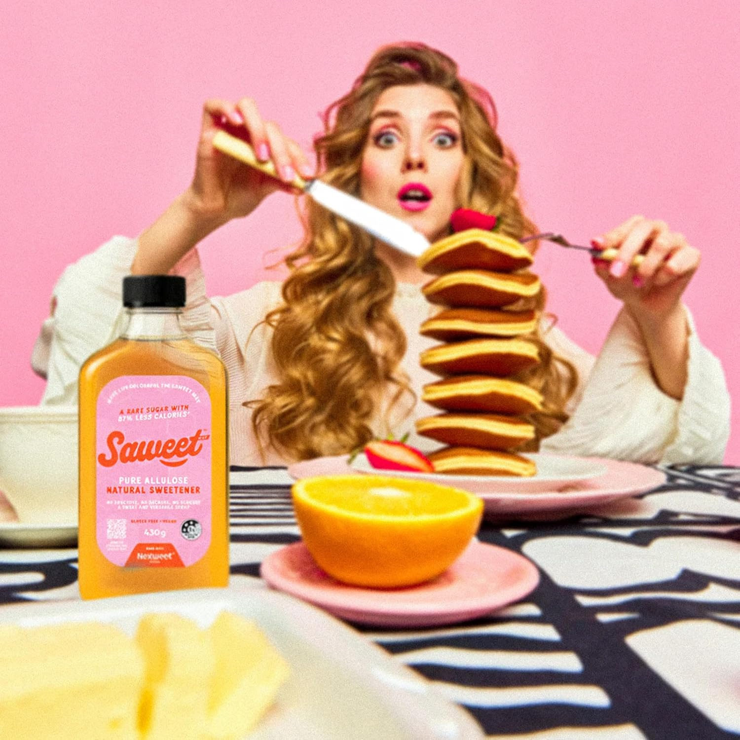 Saweetway Allulose Natural Pure Allulose Sweetener Value Pack | 1 X 430G Syrup, 1 X 500G Pure Allulose Sweetener | Keto & Diabetic Diet Suitable, Vegan & Gluten Free | 87% Less Calories image number 5