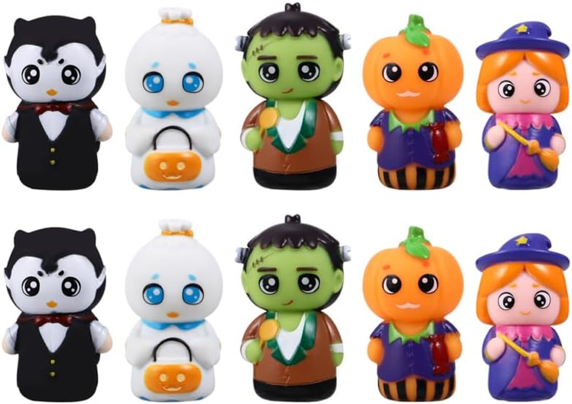 Totority Halloween Finger Puppets - 10Pcs Finger Puppets for Kids Halloween Articulated Fingers Goodie Bag Fillers image number 1