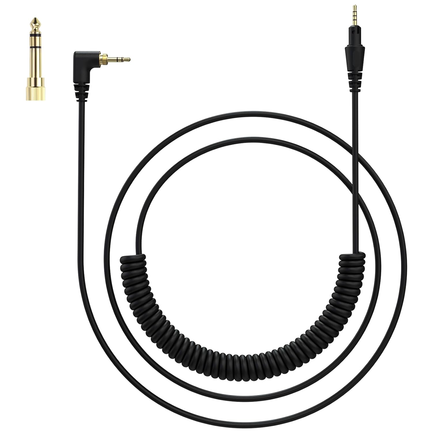 Sqrmekoko Premium 4-Pole DJ Audio Headphone Cable, Compatible with Pioneer HDJ-X5/X7/S7/CUE1, Extended Coiled Spring Wire for Djs and Audio Equipment image number 3