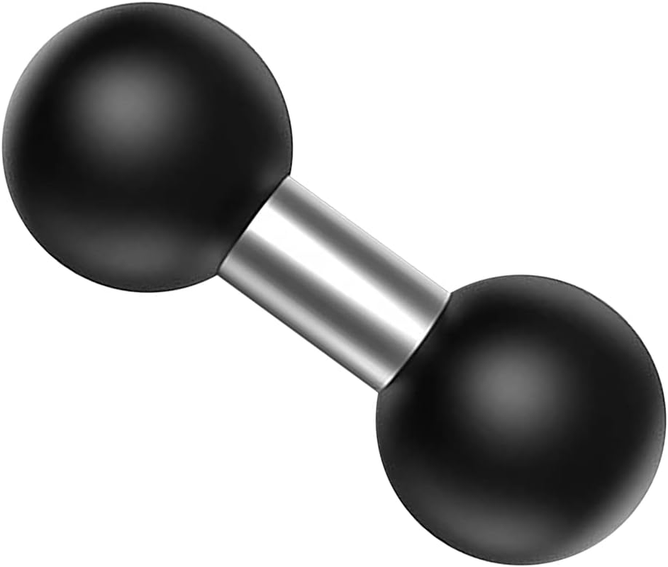 Double 1" Ball Adapter Ball Mount Holder 25.4Mm(1") Compatible with RAM Mount Ball Socket Arms GPS Mounts(R11*2)