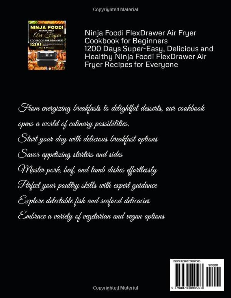 Ninja Foodi Flexdrawer Air Fryer Cookbook for Beginners: 1200 Days Super-Easy, Delicious and Healthy Ninja Foodi Flexdrawer Air Fryer Recipes for Everyone image number 1