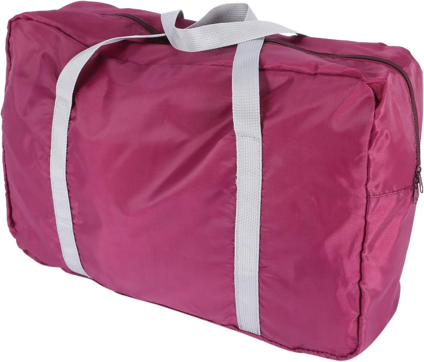 2X Capacity Casual Folding Waterproof Luggage Storage Bags Suitcase Handbag Tote Bag Burgundy image number 6