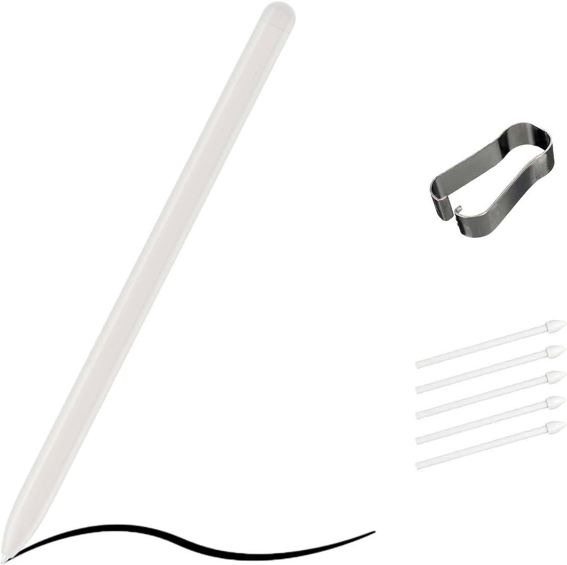 Galaxy Tab S9 Stylus Pen Replacement for Samsung Galaxy Tab S9/S9 Plus/S9 Ultra S Pen All Versions, Galaxy Tab S9/S9+/S9 Ultra Stylus Touch S Pen with Magnetic Attachment + 5 Tips (Black)