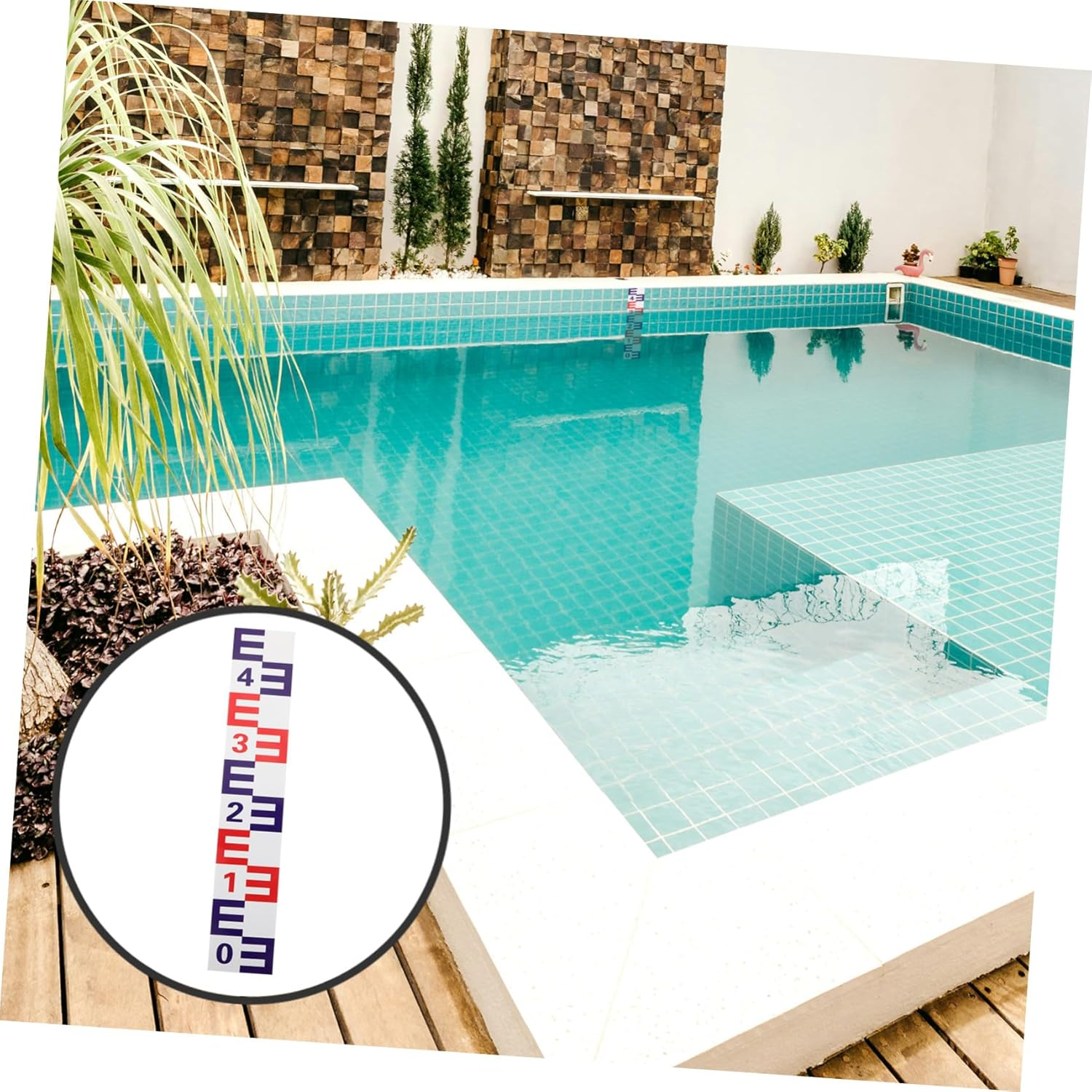 Yardwe Reflective Corrosion-Resistant Water Level Sticker Aluminum Self-Adhesive Water Height Gauge for Accurate Depth Measurement and Tide Observation with Enhanced Visibility image number 1