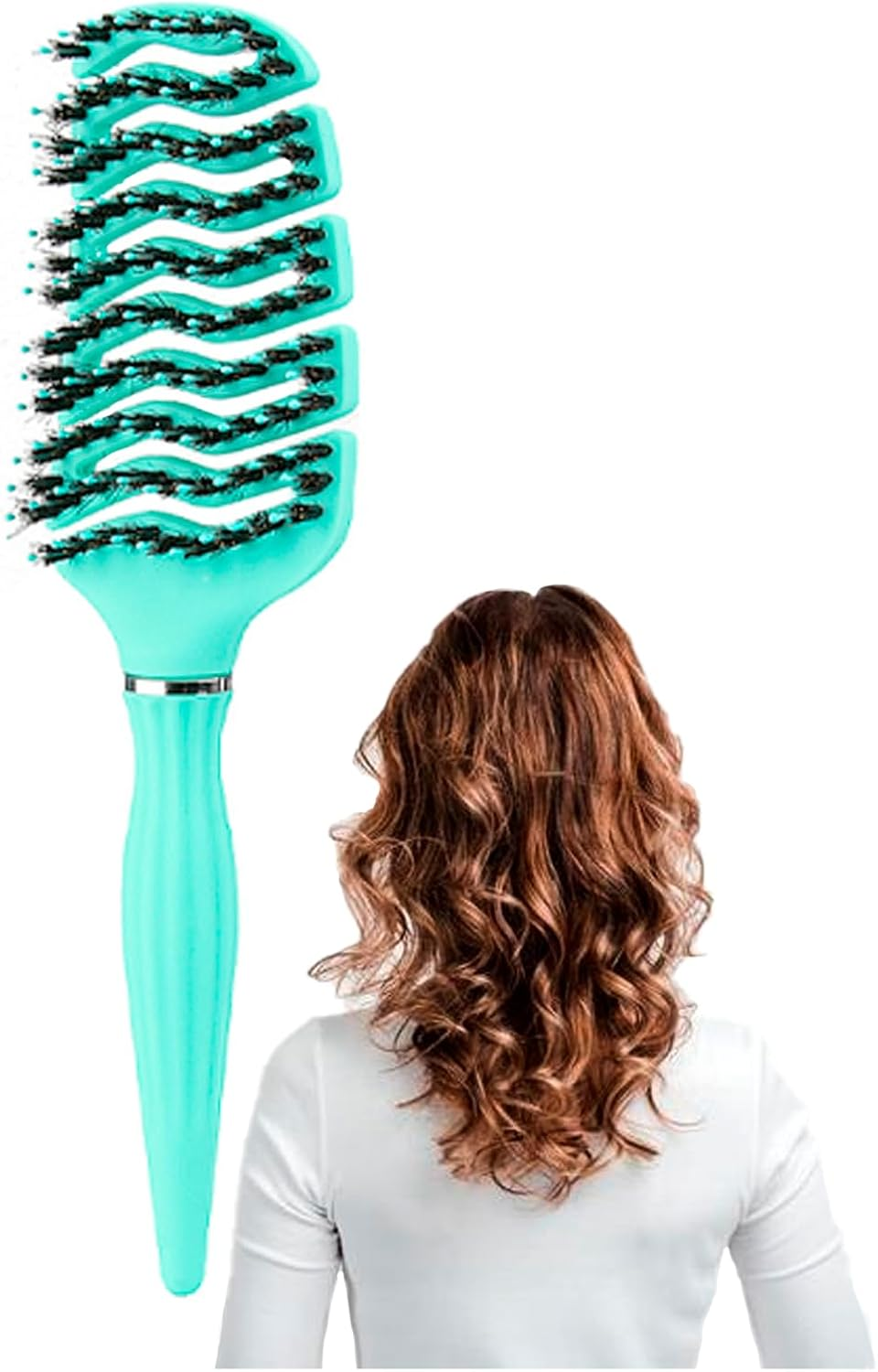 Roxlmed Detangler Hairbrush for Curly Hair Vented Bristle Scalp Massager Comb for Women and Men (Pink, 1P)