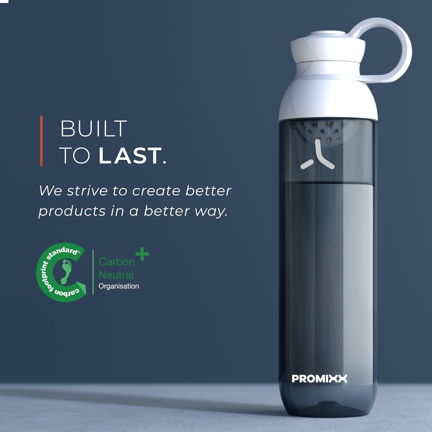 Promixx Form Sports Bottle New Edition for Infusions and Hydration - Sustainable Drinks Bottle with Leakproof Lid - 760Ml / 26Oz - Midnight Blue image number 3