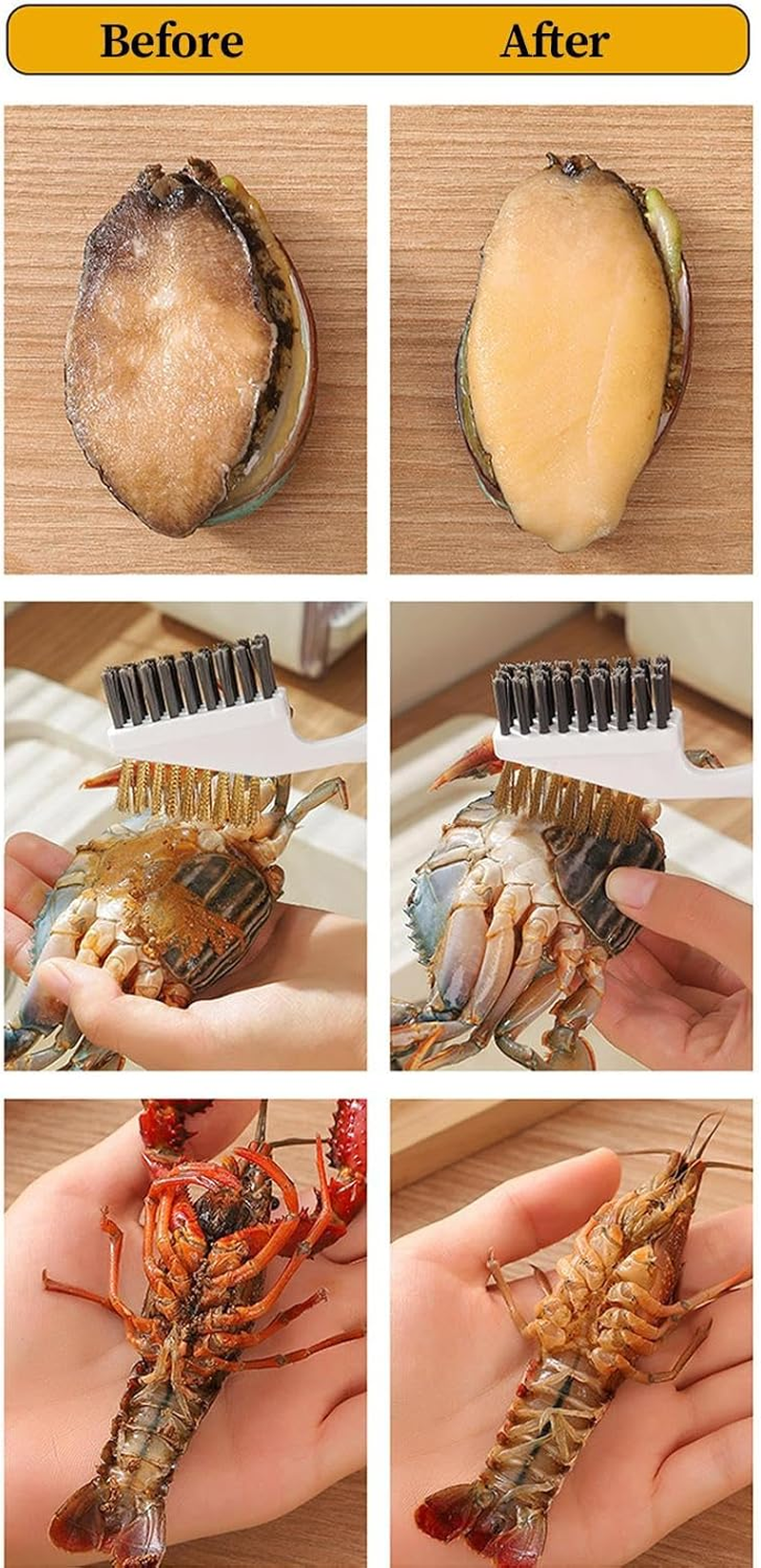 Seafood Cleaning Brush, Multi-Purpose Shellfish Deep Cleaner Brushes, Comfortable Grip Household Deep Cleaning Tool for Dormitory Apartment Hotel Party image number 5