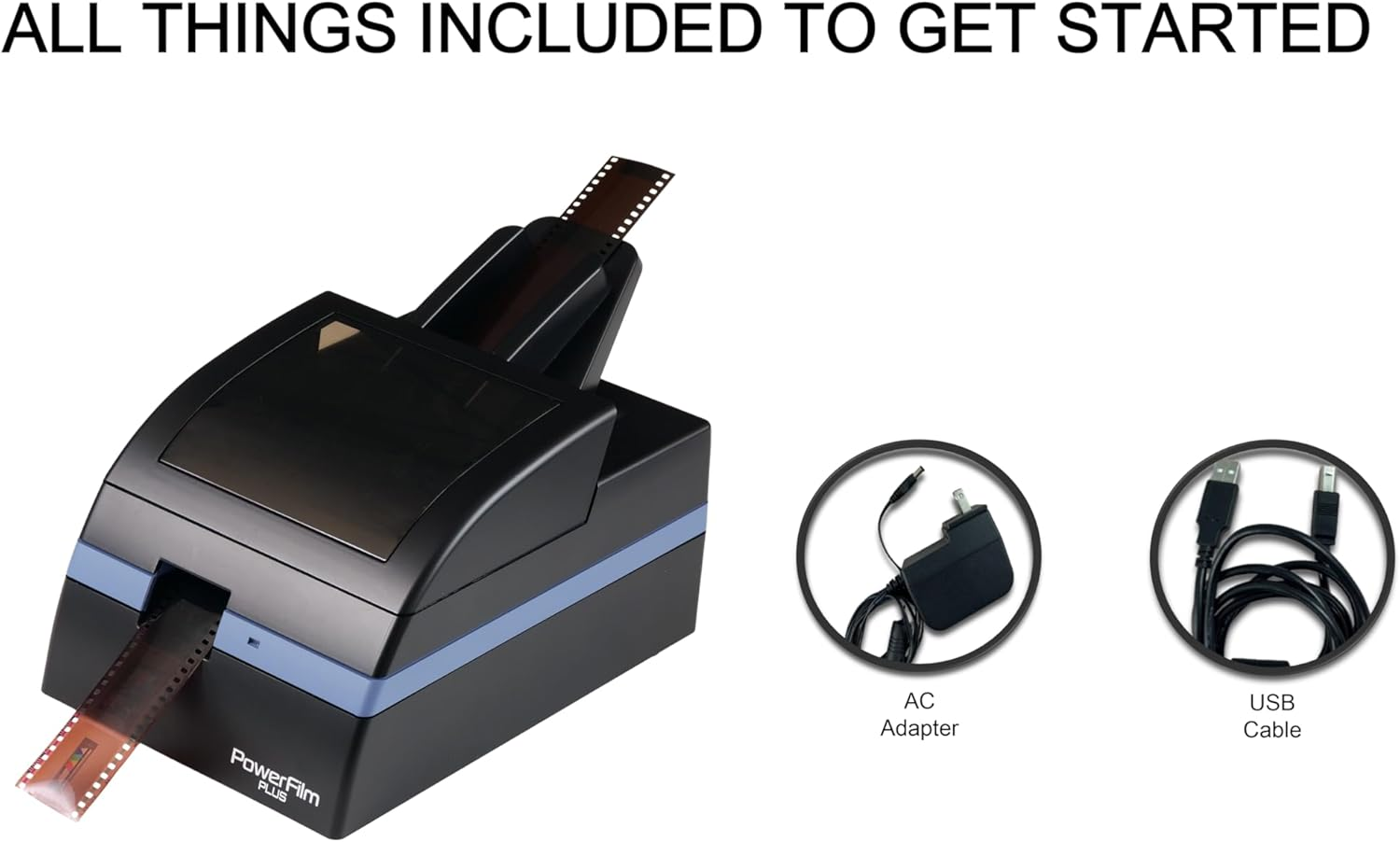 Pacific Image Electronics Powerfilm plus 35Mm Film Scanner Auto Batch Scan Negative/Positive Filmstrips up to 10 Film Strips/Maximum 60 Frames in One Batch 7200 Dpi/True Color Mac/Pc