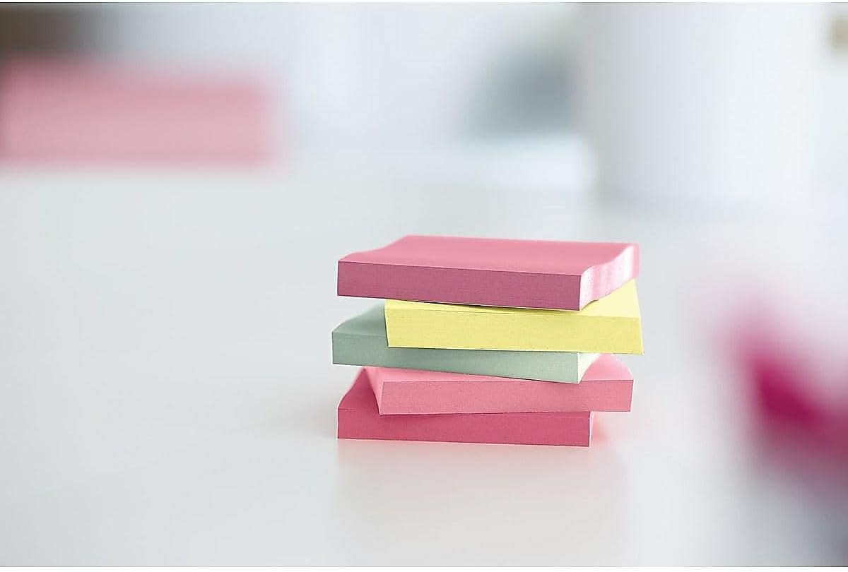 Post-It Pop-Up Notes, 3 in X 3 In, Marseille Collection, 12 Pads/Pack, 100 Sheets/Pad (R330-12AP) - 61 X 152 Mm, 12 Pads, Pink, Blue, Mint Green, Yellow image number 2