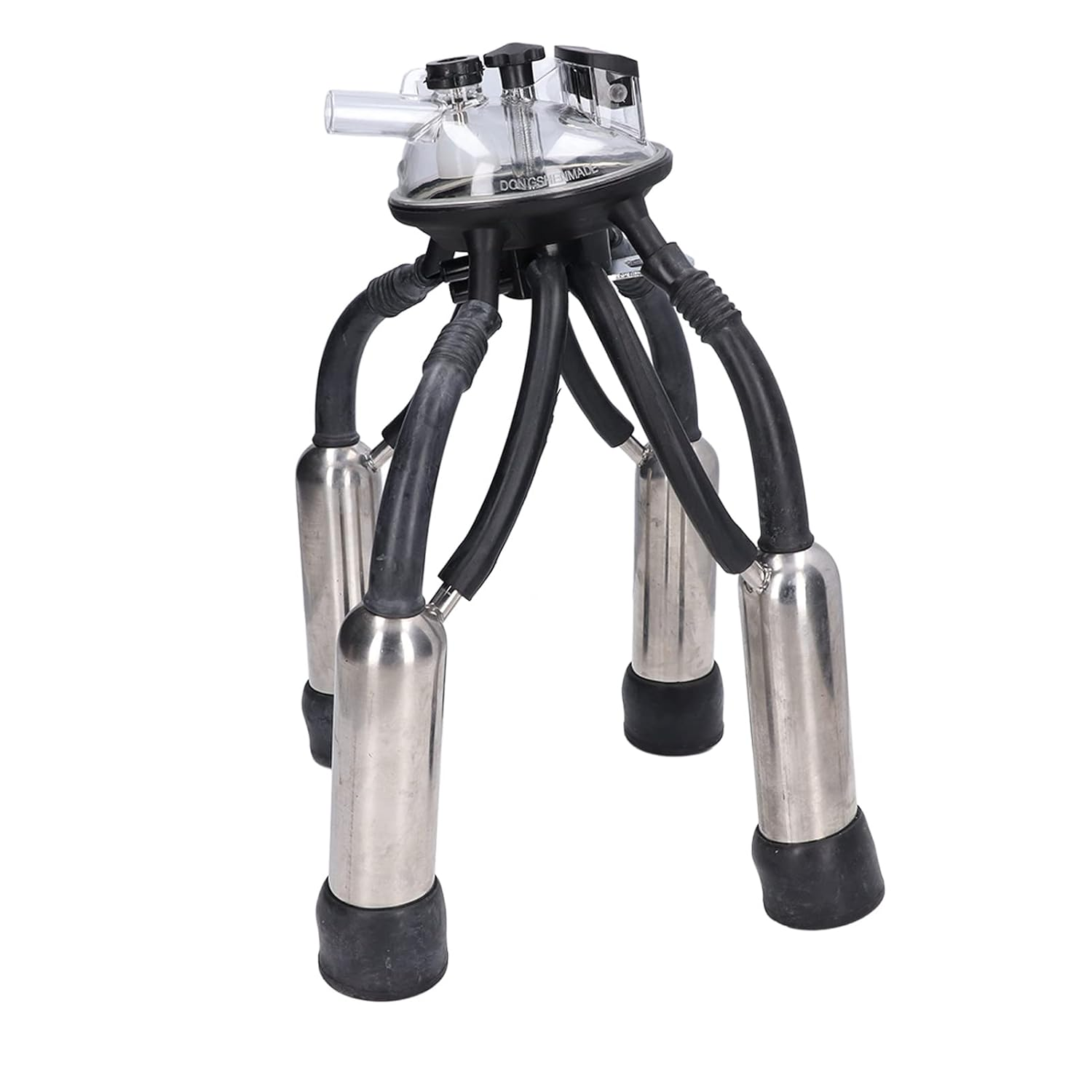Asixxsix Cow Milking Cluster for Vacuum Pump Milking Machine, Cow Milker Claw Cluster with Silicone Liners, Stainless Steel Shells, Milker Claw Kit, Farm Supplies Accessories For image number 4