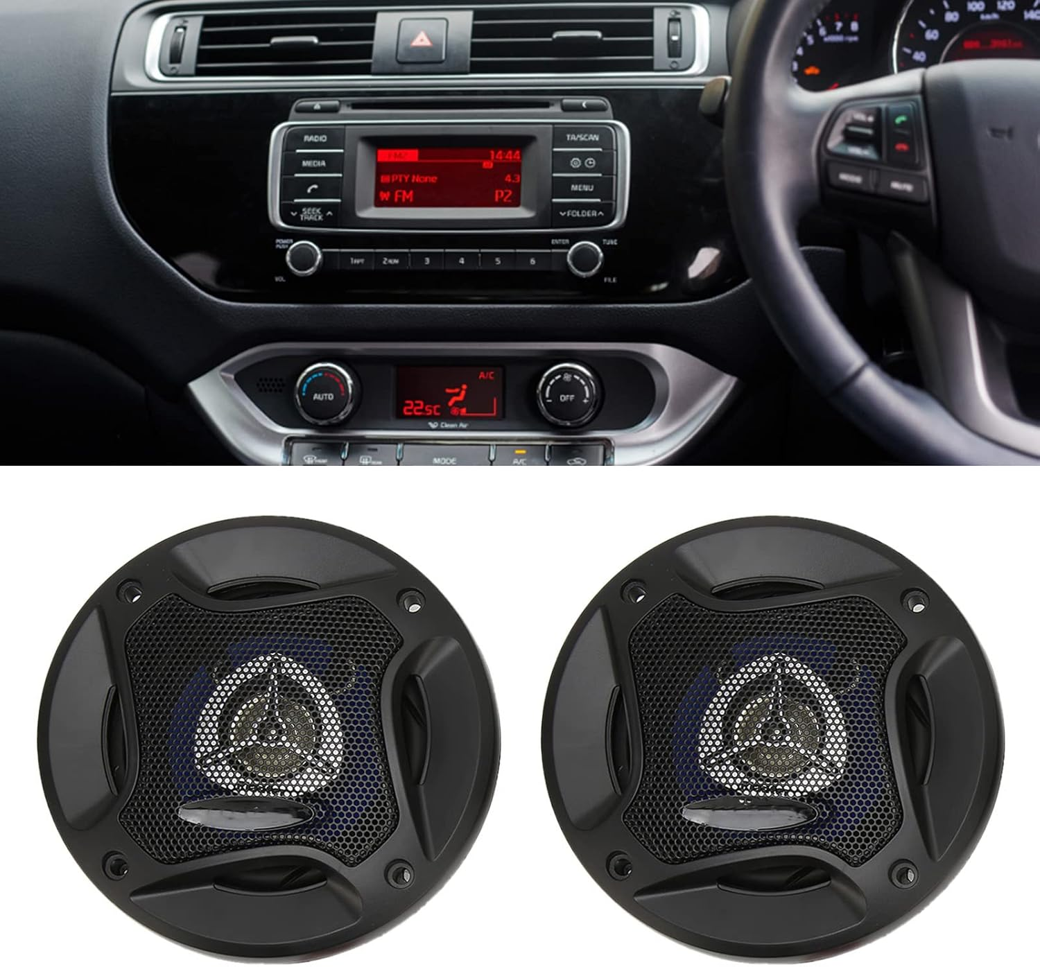 Coaxial Car Speakers, 2 Pcs 4In 280W Full Frequency Bass Car Speakers, 4 Ohm Coaxial Car Modified Stereo Speakers Loudspeakers, Hifi Sound Full Range Frequency Sensitivity Power image number 3