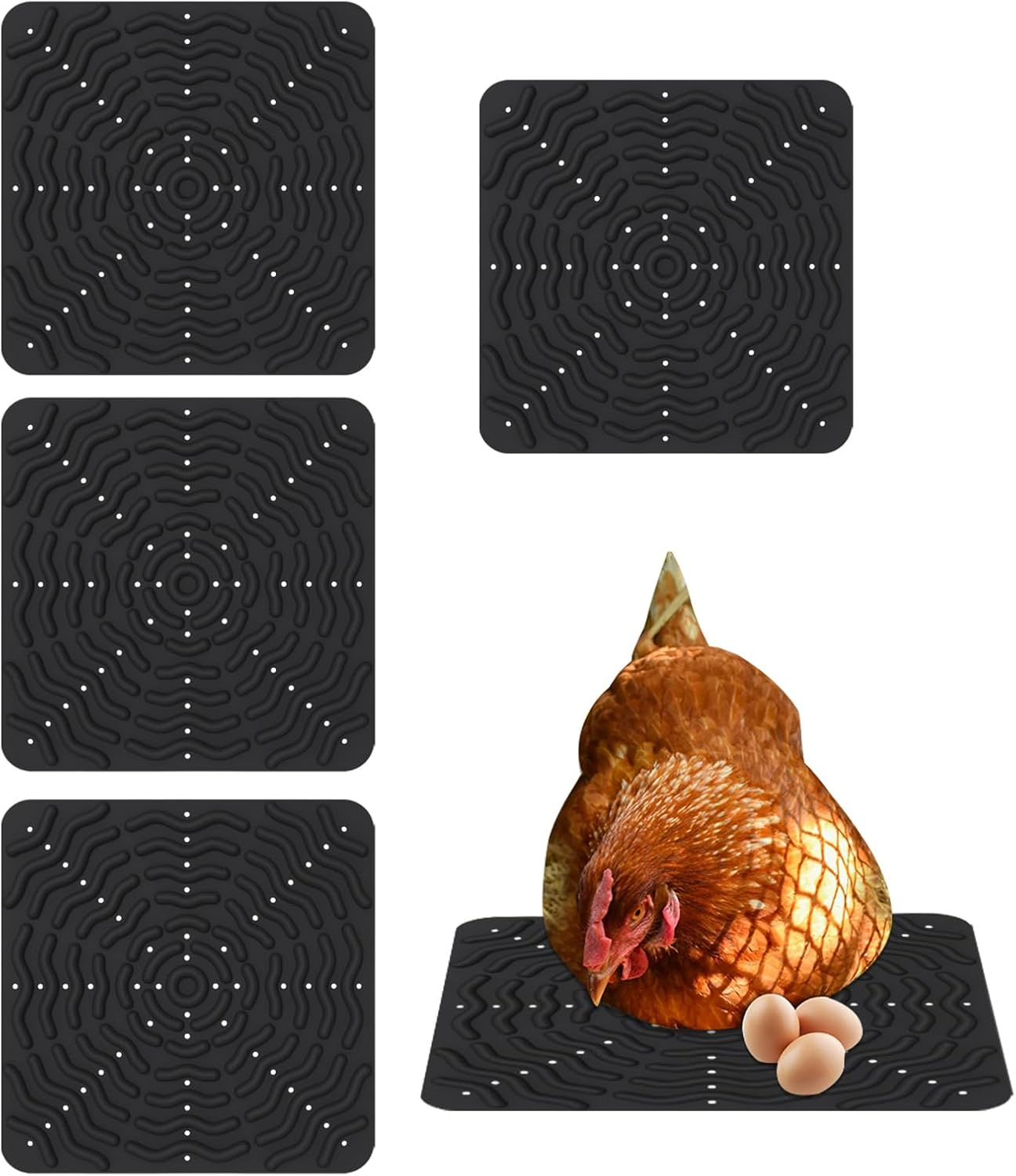 Chicken Nesting Pads | Washable Chicken Nest Mat - Elastic 4X Washable Silicone Soft Bedding for Duck Chicks Hens Laying Roosting Brooder