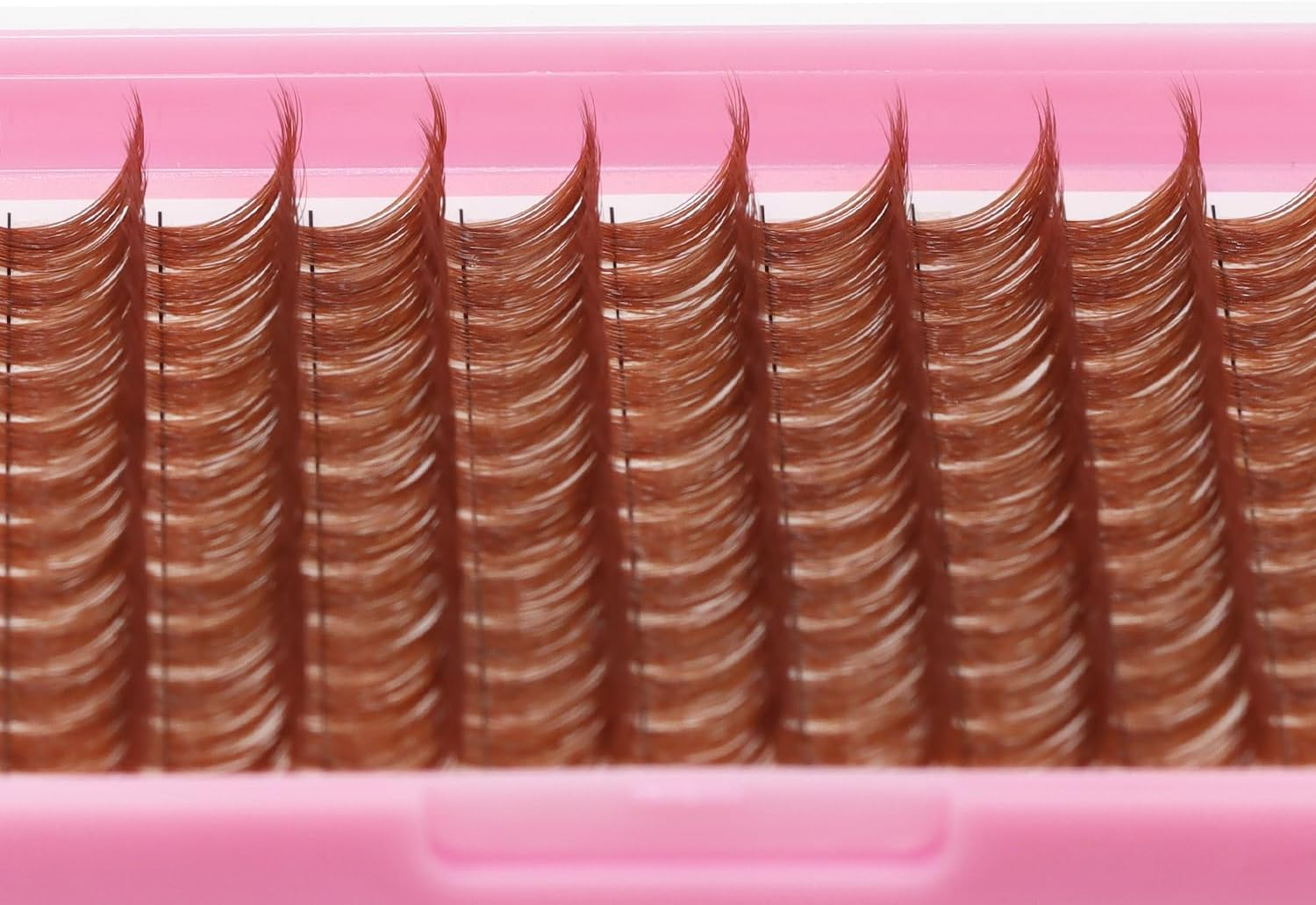 SULV Light Brown False Eyelashes Clusters 144Pcs D Curl 8-20Mm Mixed Eyelash Clusters Eyelash Extensions Soft Comfortable Material Dramatic Eye Lash (C#Zz-Light Brown-12-14-16Mm Mixed) image number 6