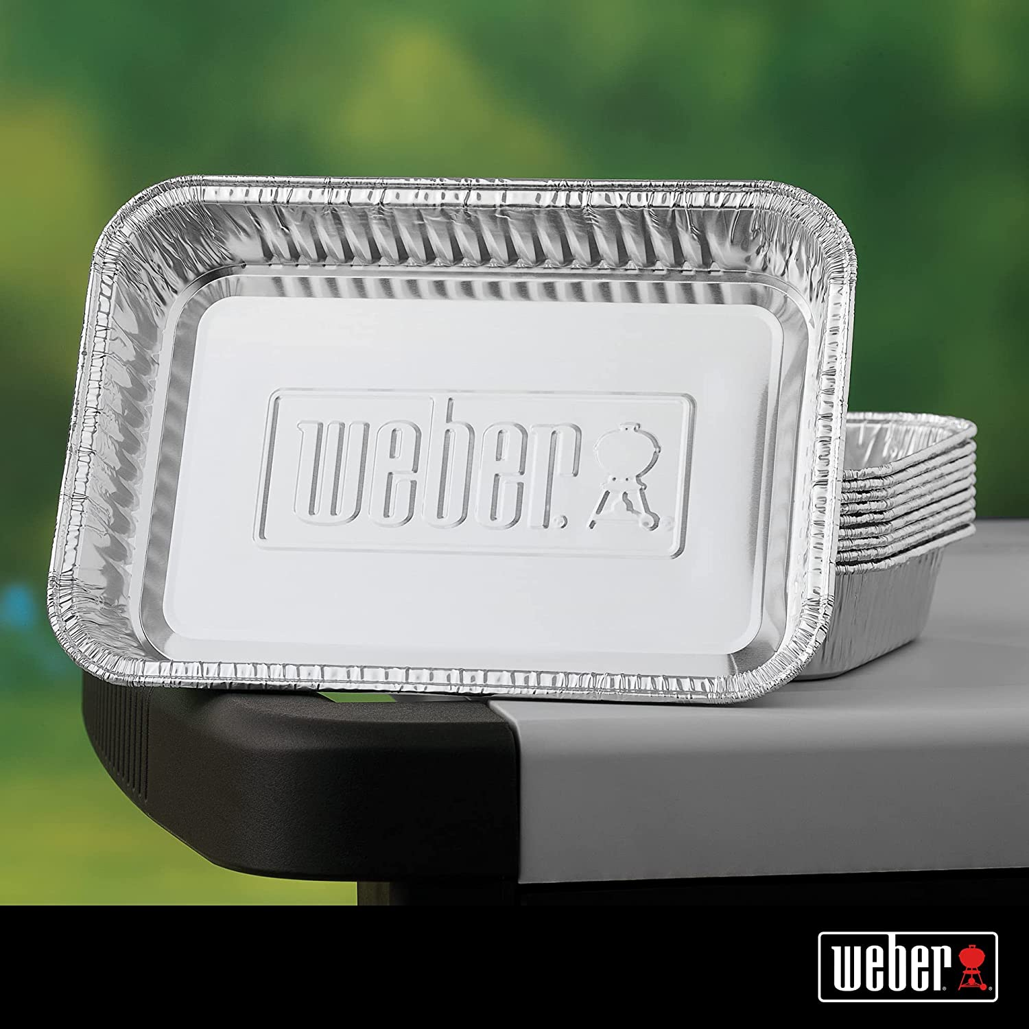 Weber Grease Tray Liner-10 Pack-Aluminium Grease Catcher Drip Pan for Weber Bbqs image number 2