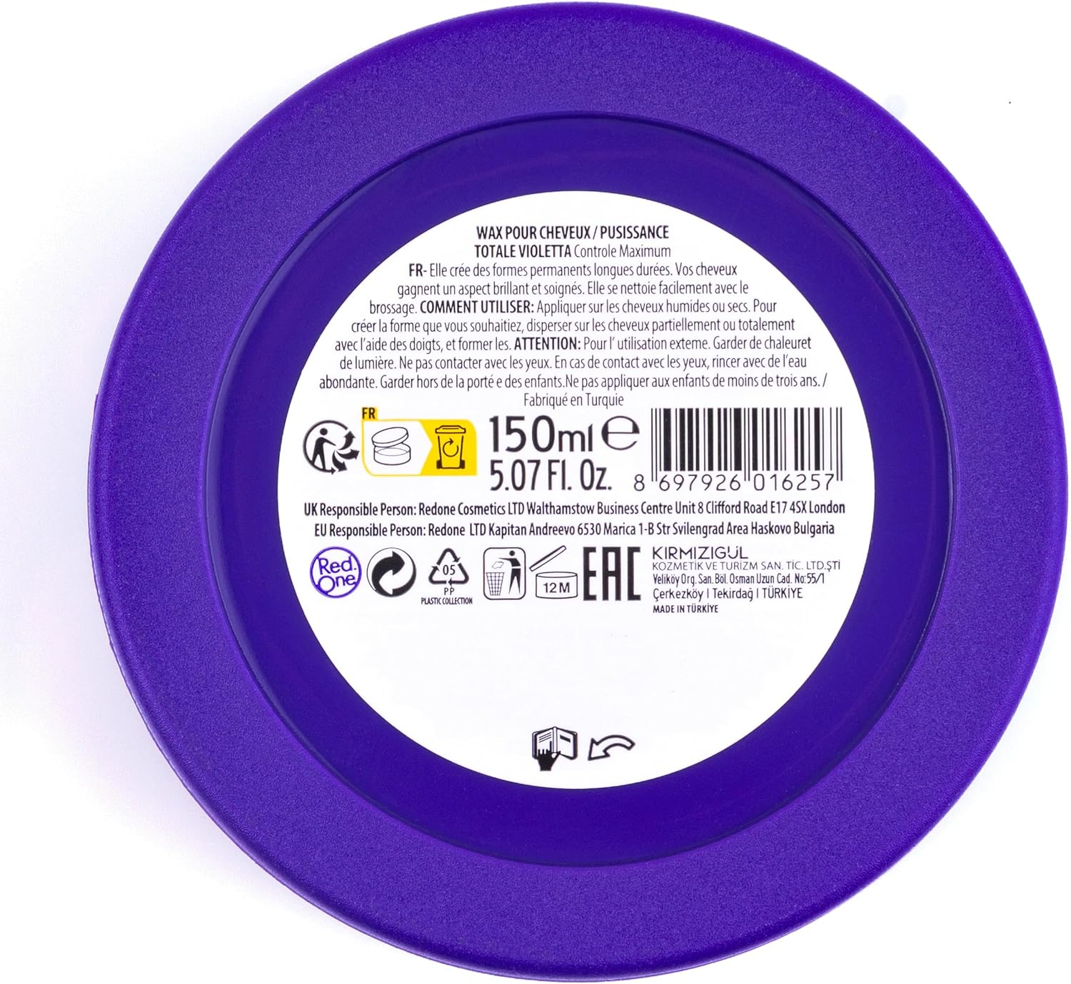 Redone Maximum Control Full Force Violetta Aqua Hair Gel Wax 150 G image number 1