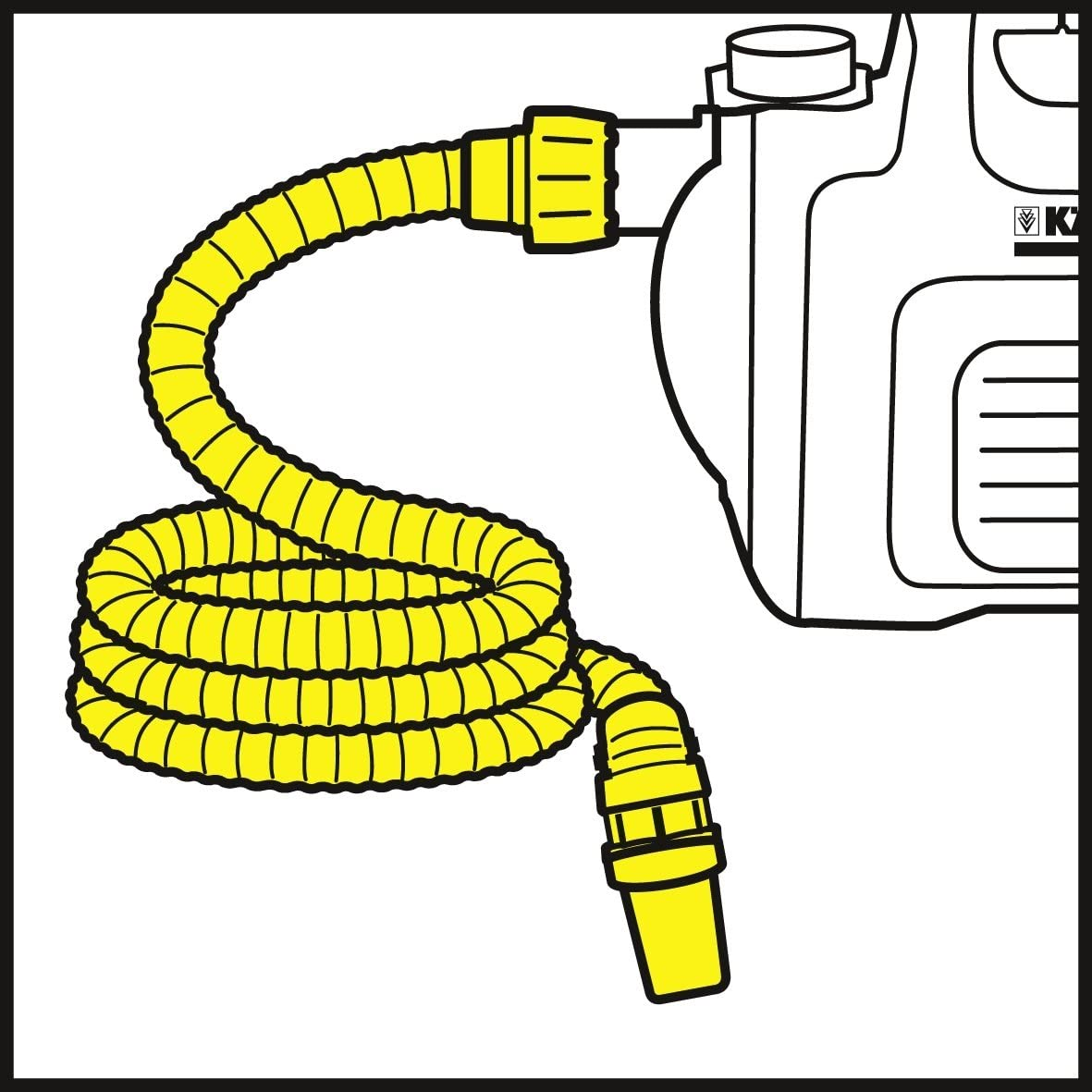 K&Auml;RCHER Suction Hose Kit, 7 Meter Length, Black image number 4