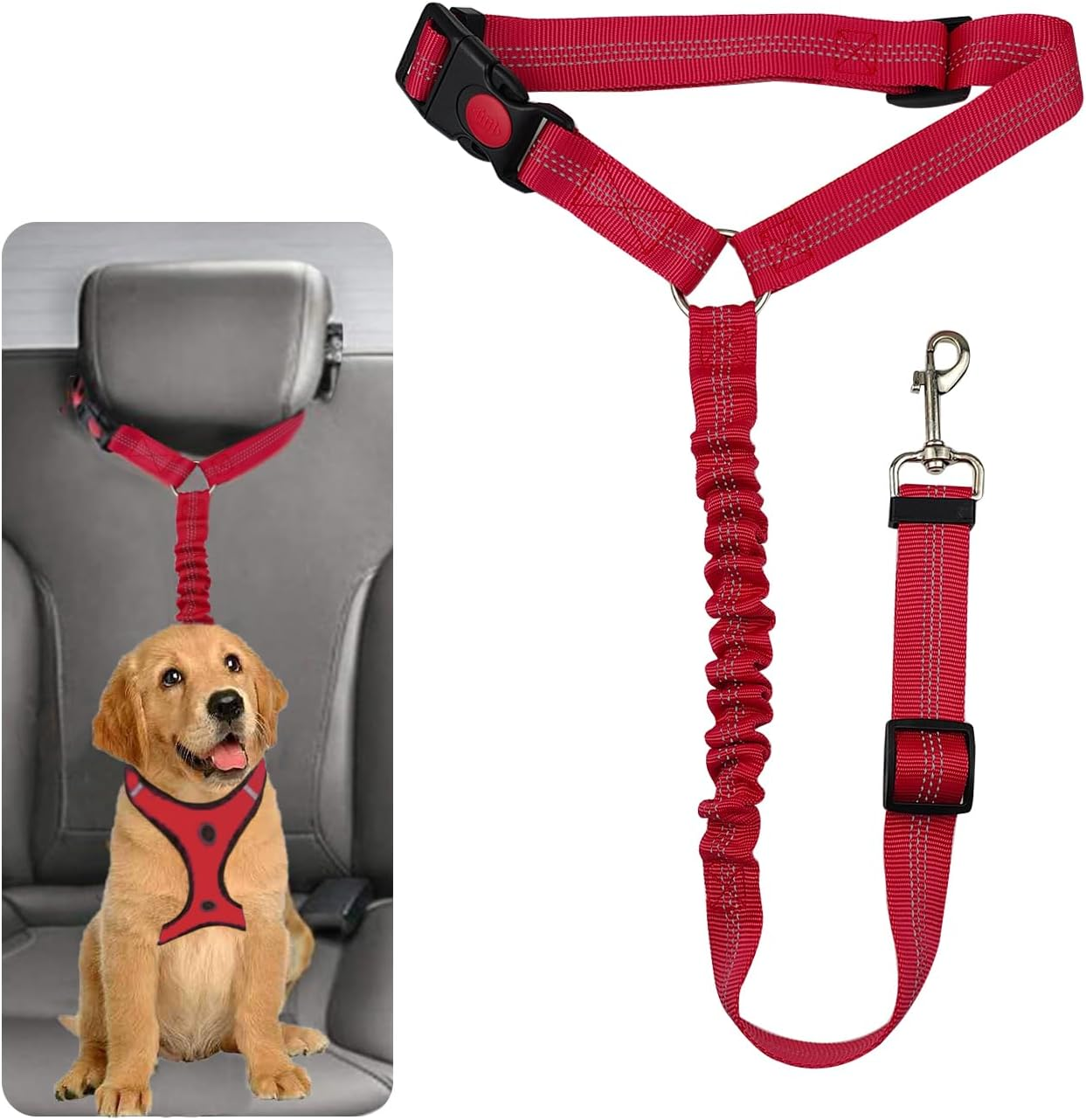 Dog Seat Belt Car - Dog Car Seat Belt for Small Dog Medium-Sized Dog Puppy Dog Car Harness Dog Accessories (Black)