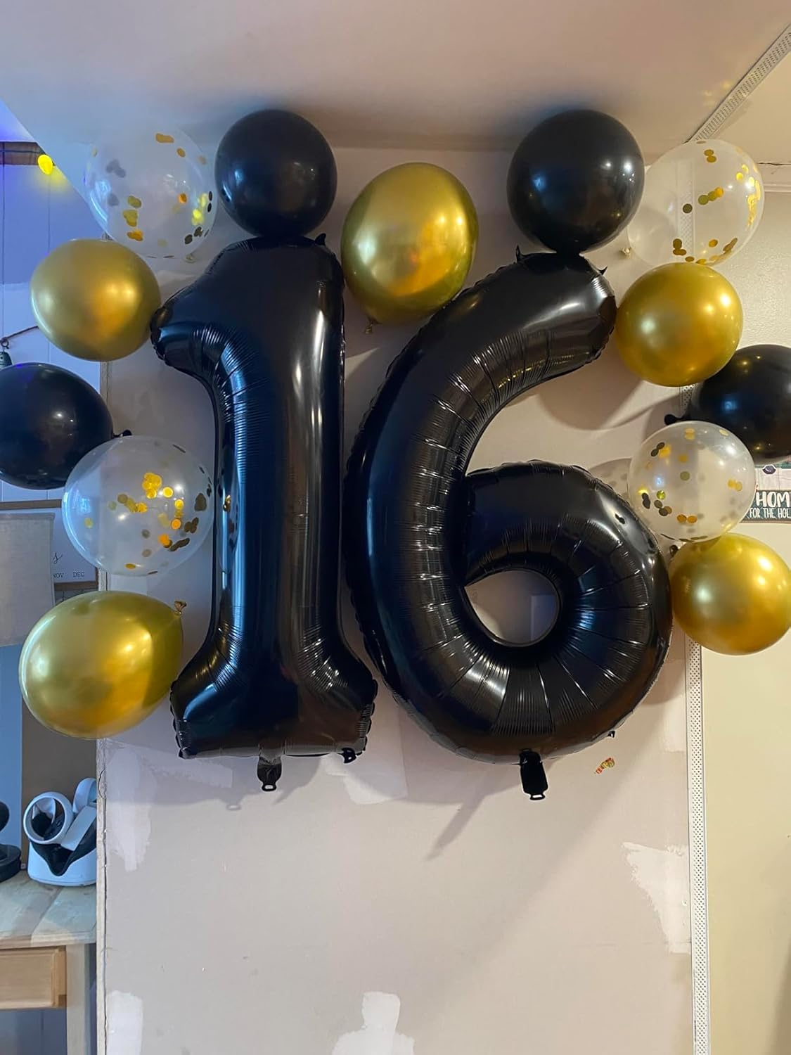 Number 1 Balloon 40 Inch Jumbo Digit Mylar Foil Black Balloons for Girl Boy 1St 1 11 21 Birthday Decorations Baby Shower Photo Shoot, Wild One Giant Balloons - Black image number 7