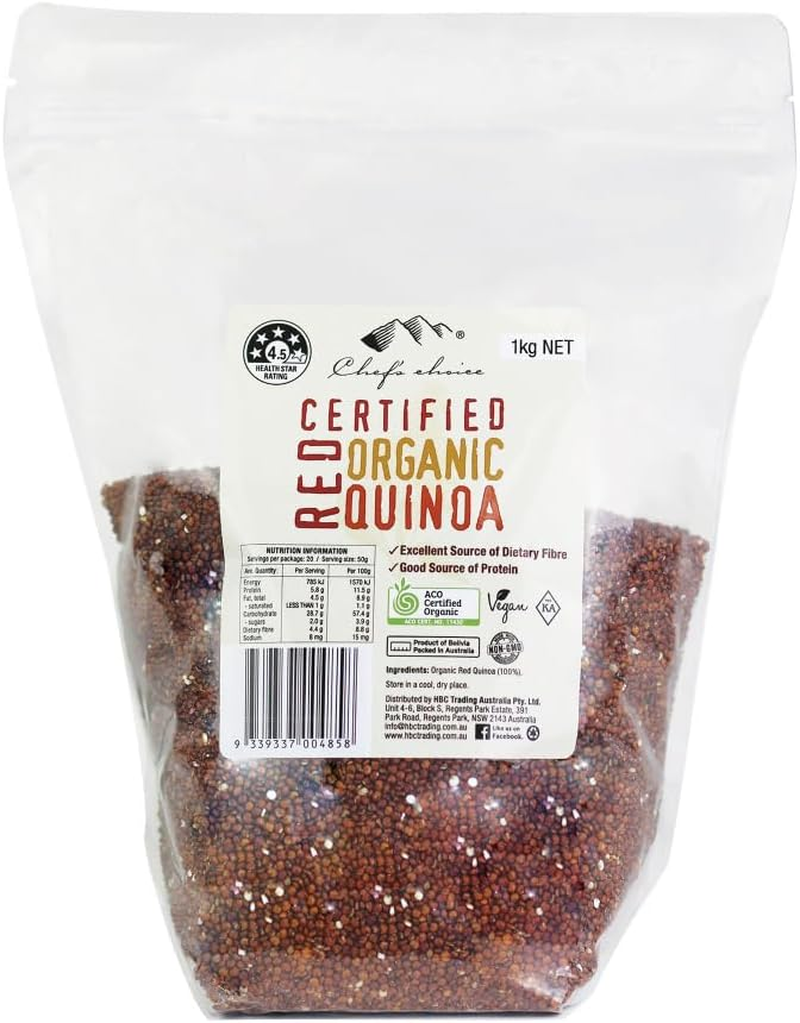 Chef'S Choice Organic Red Quinoa 1Kg