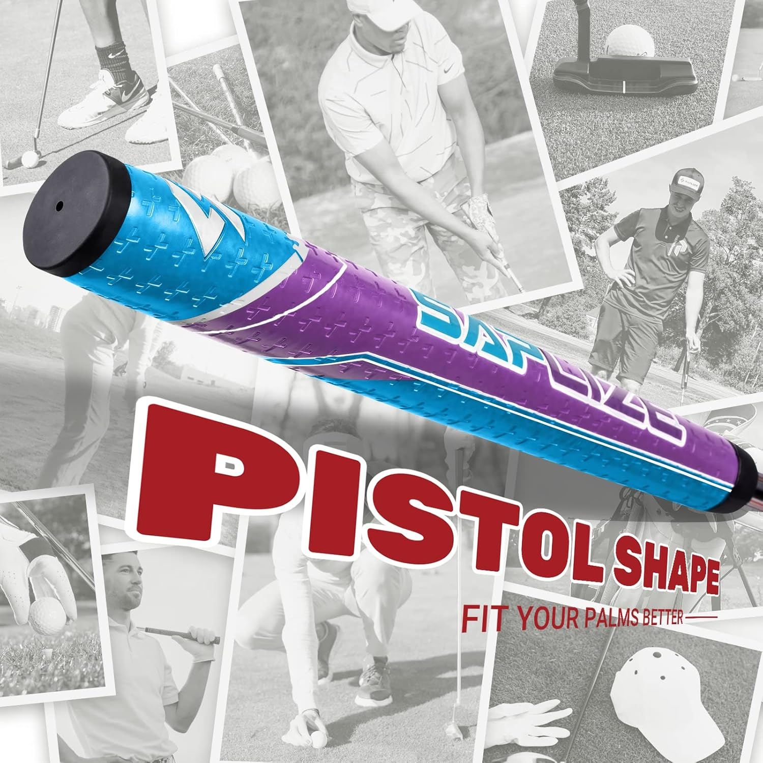 SAPLIZE Golf Putter Grip, Midsize, Lightweight Golf Grips, Pistol Shape Anti-Slip Pattern, Excellent Push for Golfer image number 1