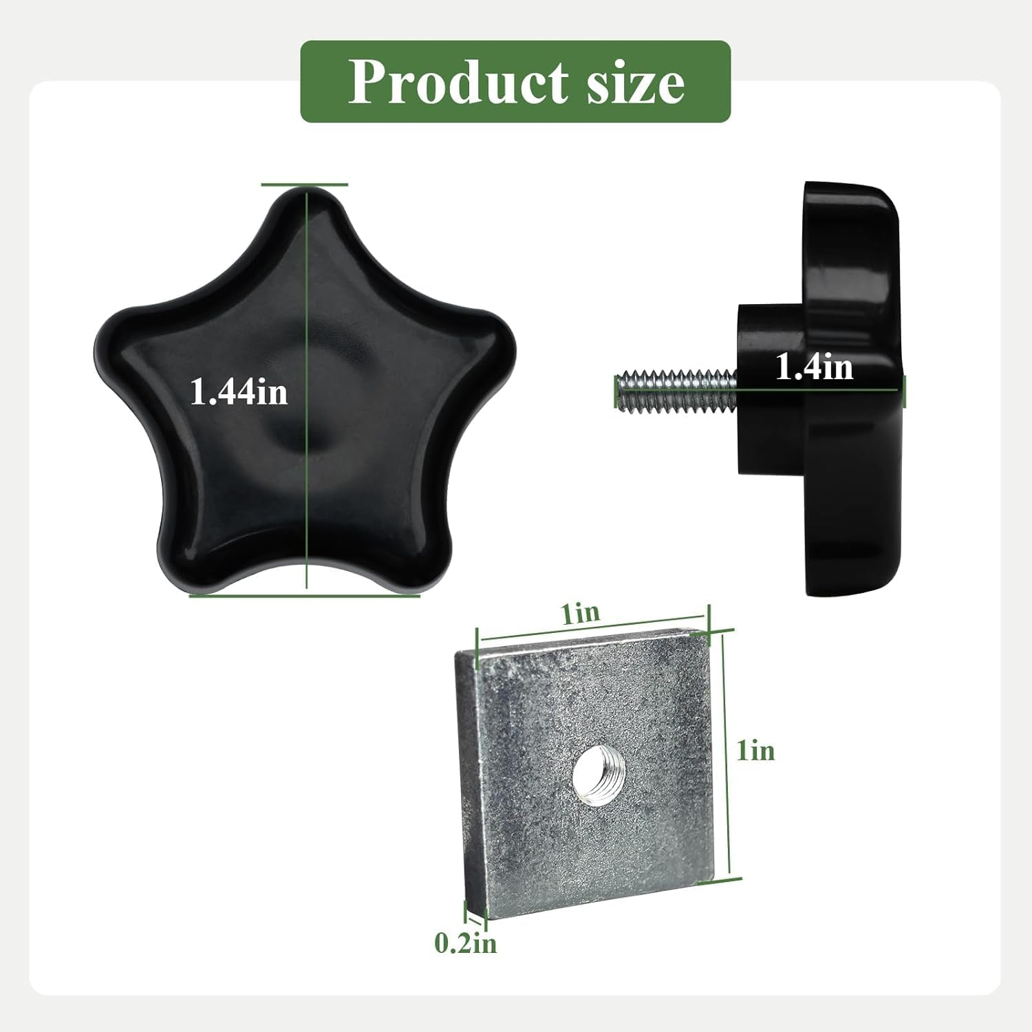 2Pcs 901022 Camper RV Awning Brace Knob Replacement Parts with Clamp & Nut Kit &ndash; Compatible with Carefree/Dometic A&E Camper/Rv/Motorhome image number 4