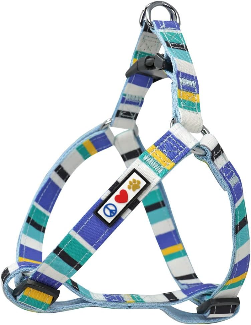 Pawtitas Step in Dog Harness or Vest Harness Training of Your Puppy Harness Small Blue/Teal/Yellow