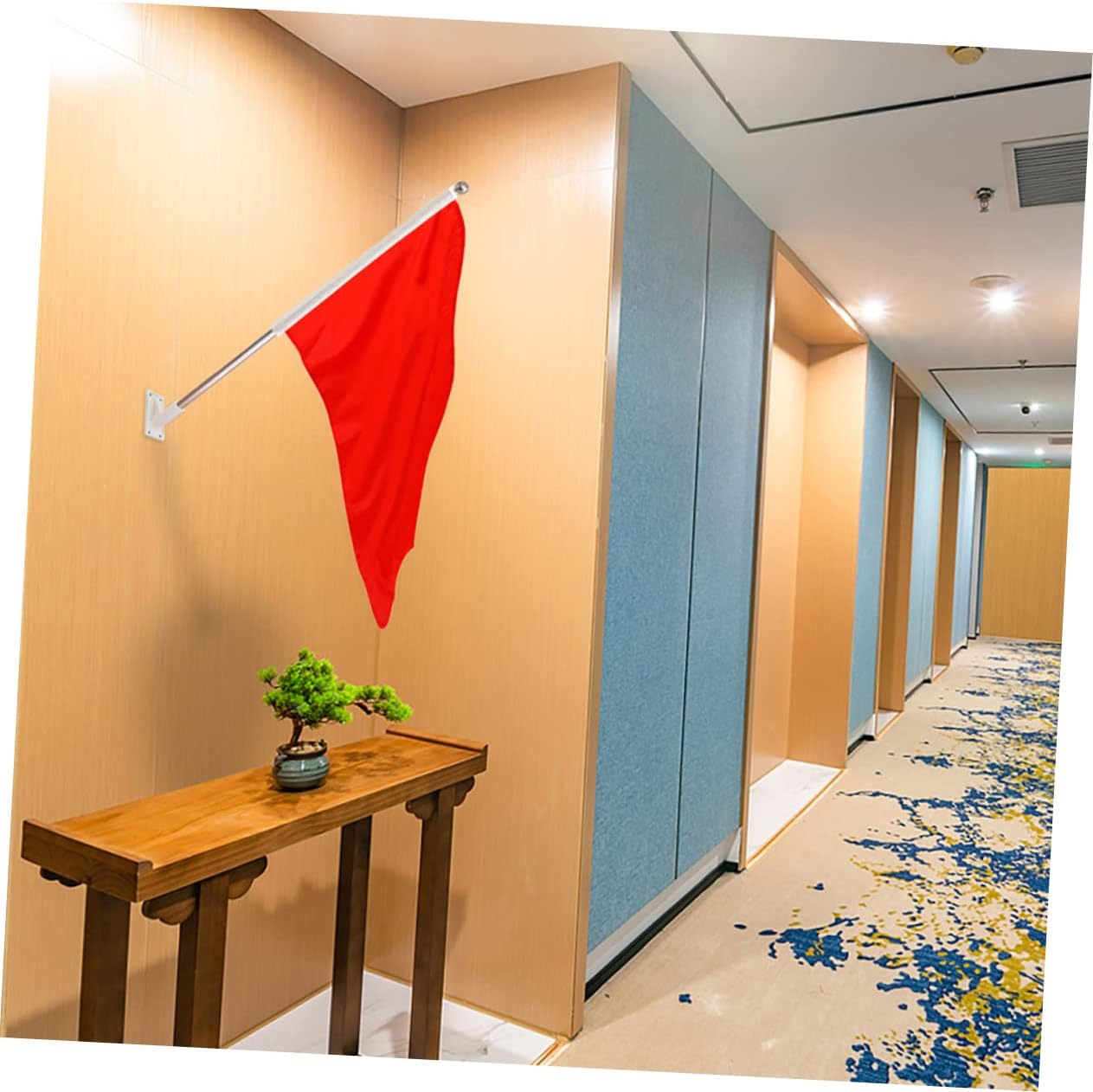 Flagpole Bracket Wall Mount Outdoor Sturdy Metal Flag Pole Stand Base Holder for Garden Lawn Display Stable Support Bracket image number 6