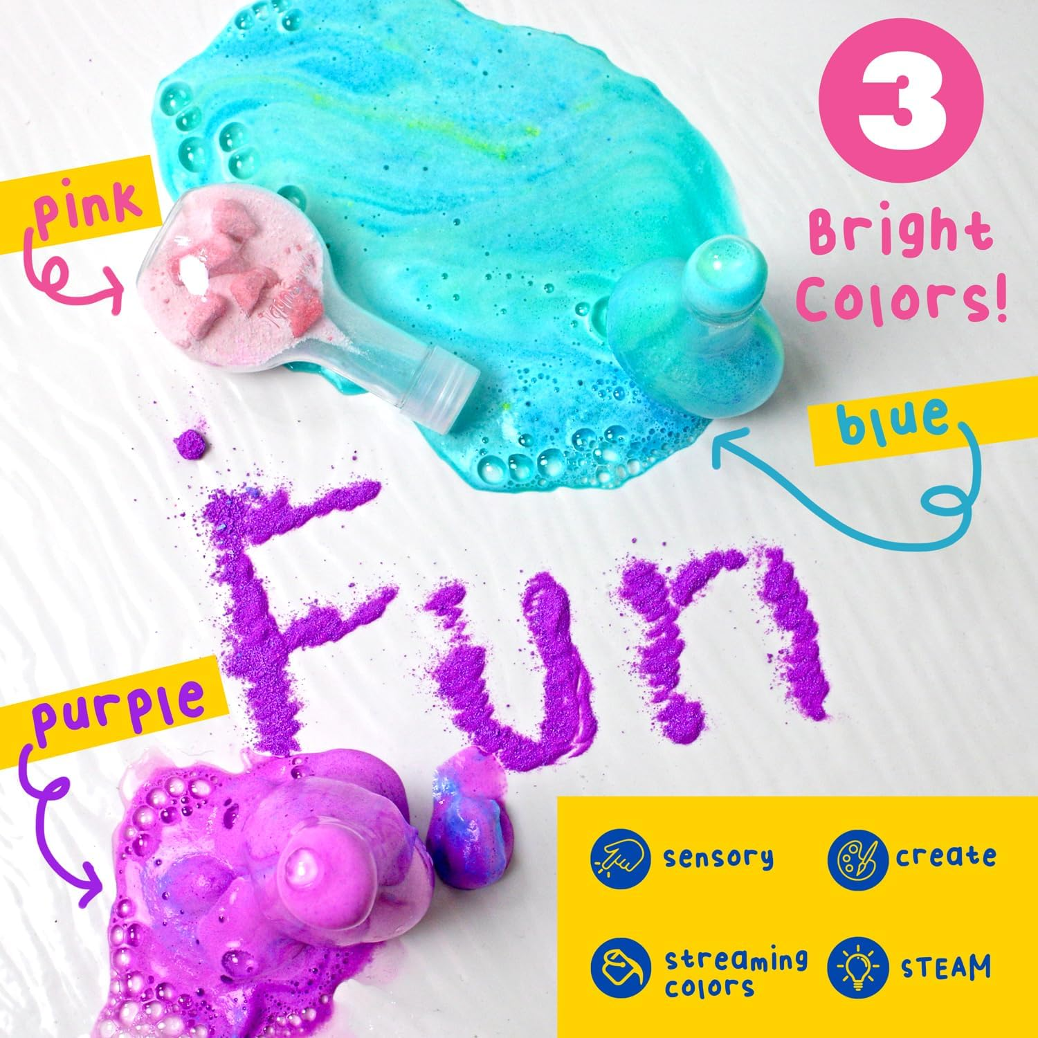 Mr. Bubble Kids Bath Bomb Potions - Colorful Fizzy Fun - Cool Foam and Bubble Science Beaker for the Bath (Pack of 4) image number 6