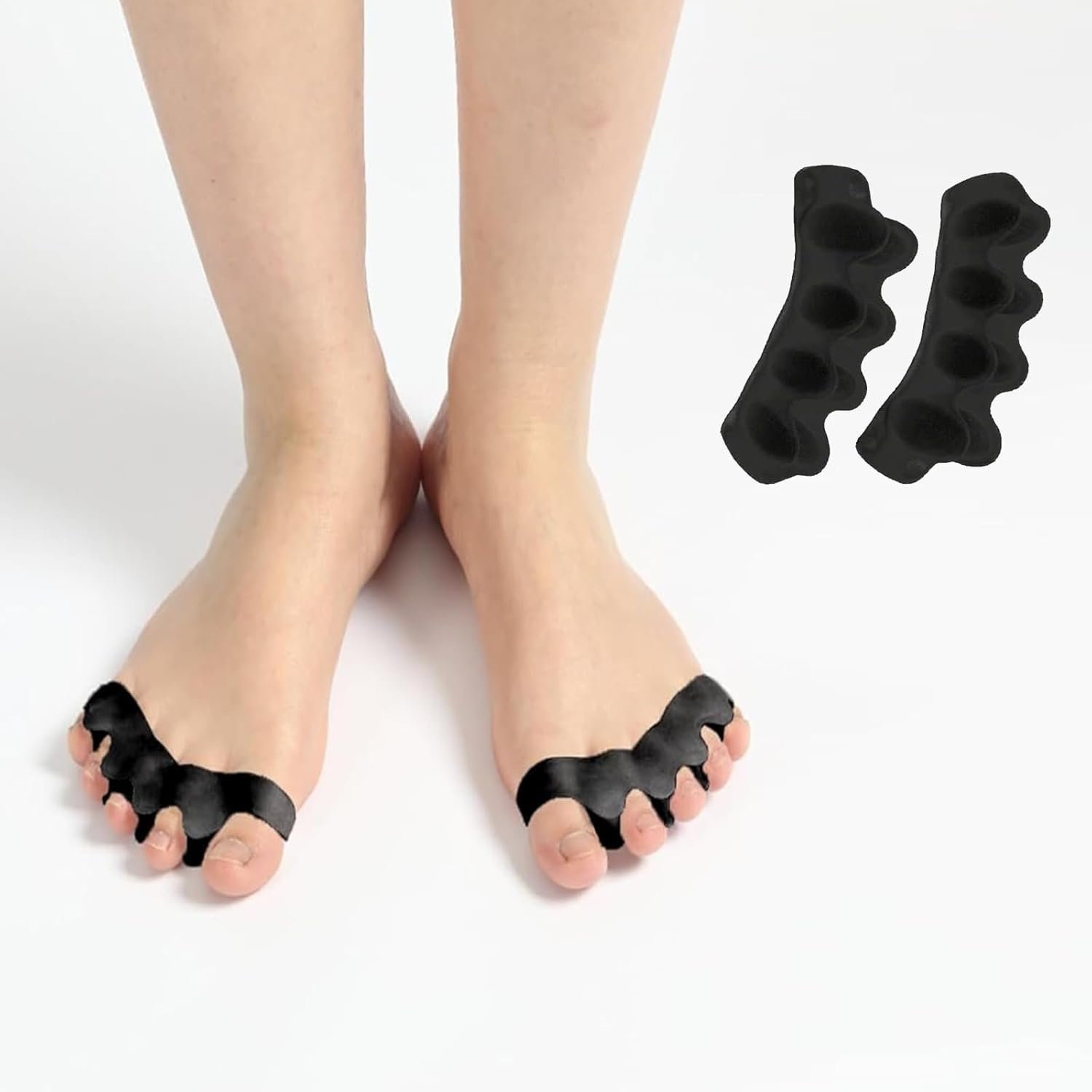ONBPIY Gel Toe Separators and Spacers 2 Pairs Bunion Corrector for Women Men | Pain Relief for Plantar Fasciitis, Straightener for Hammer Toes Claw Toes | Soft Silicone Stretchers for Yoga Sports