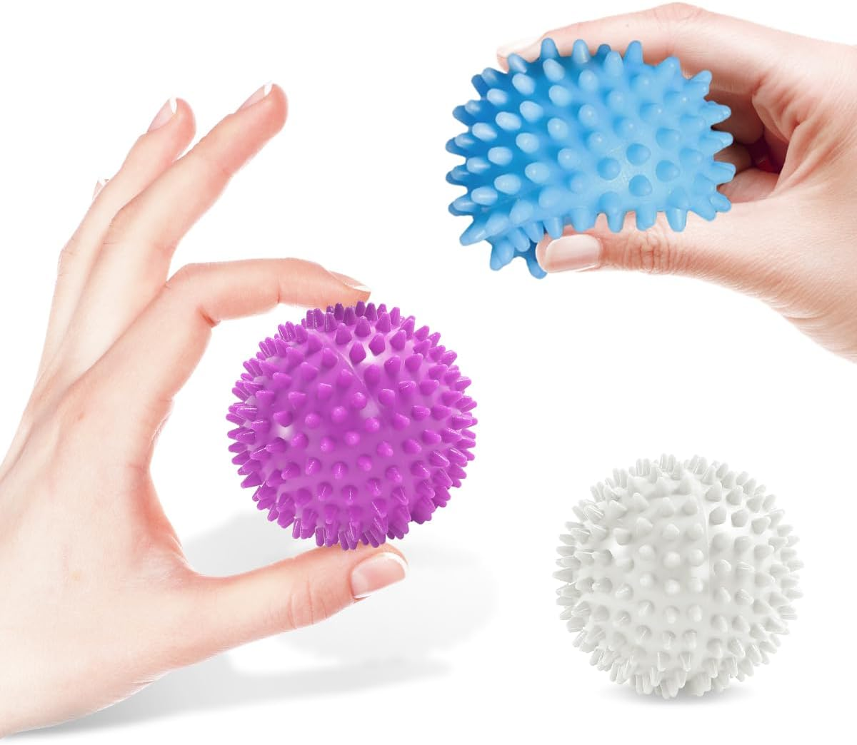 Wash Dryer Balls, 6 PCS Rubber Laundry Balls for Drying, Washing and Fluffing Clothes (6Cm/2.36In) image number 5